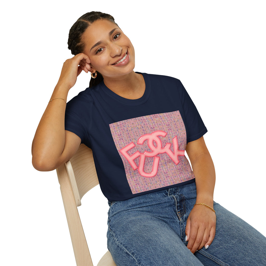 Fake Designer™: Pink Tweed Fuck│ Softsyle T-shirt