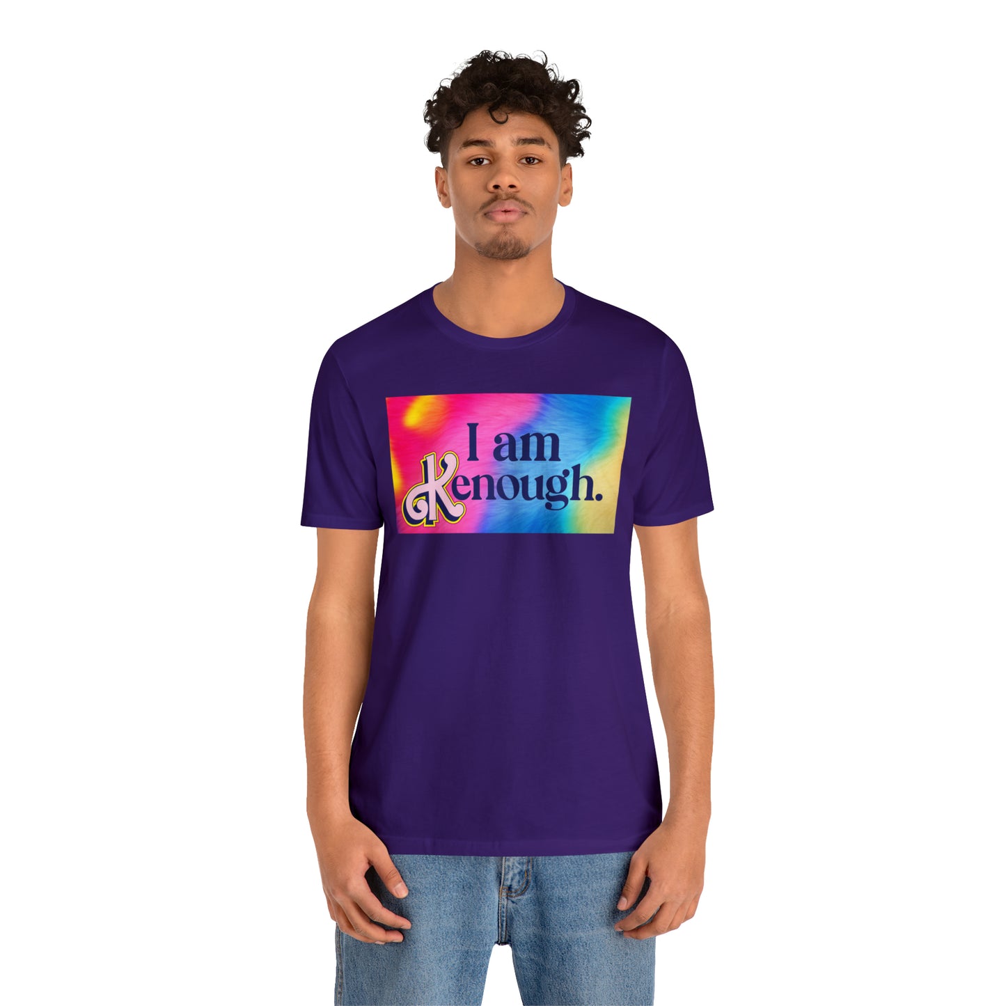 Bearbie: "I am Kenough" With Rainbow Background │ Premium Jersey T-shirt