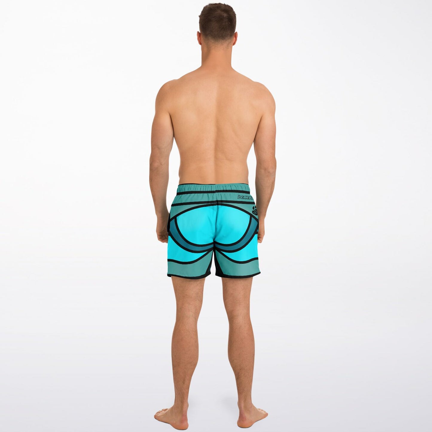 Zeus Riptide (Teal) │ Trompe L'Oeil Swim Trunks