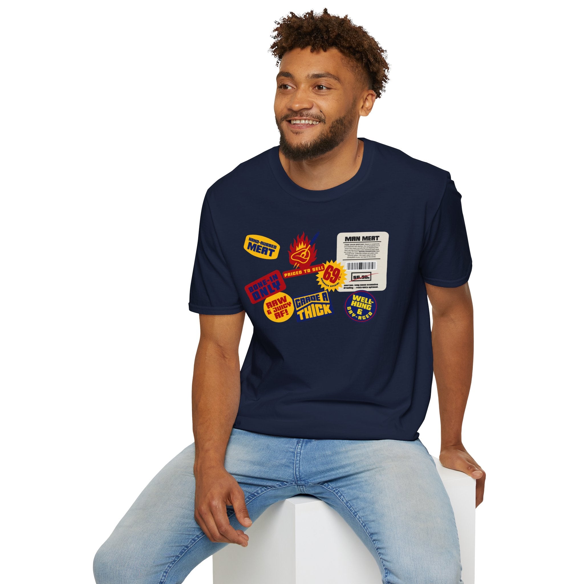 Bearmart®: Butcher Isle Meat Stickers (1950s Colorway) │Softsyle T-shirt