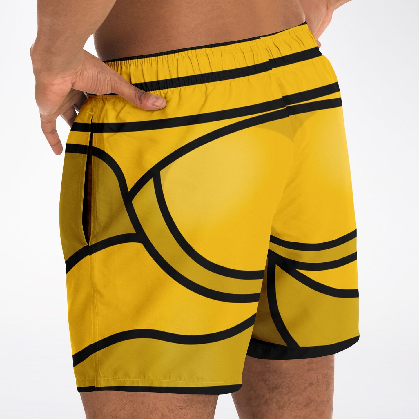 Zeus Riptide (Yellow) │ Trompe L'Oeil Swim Trunks