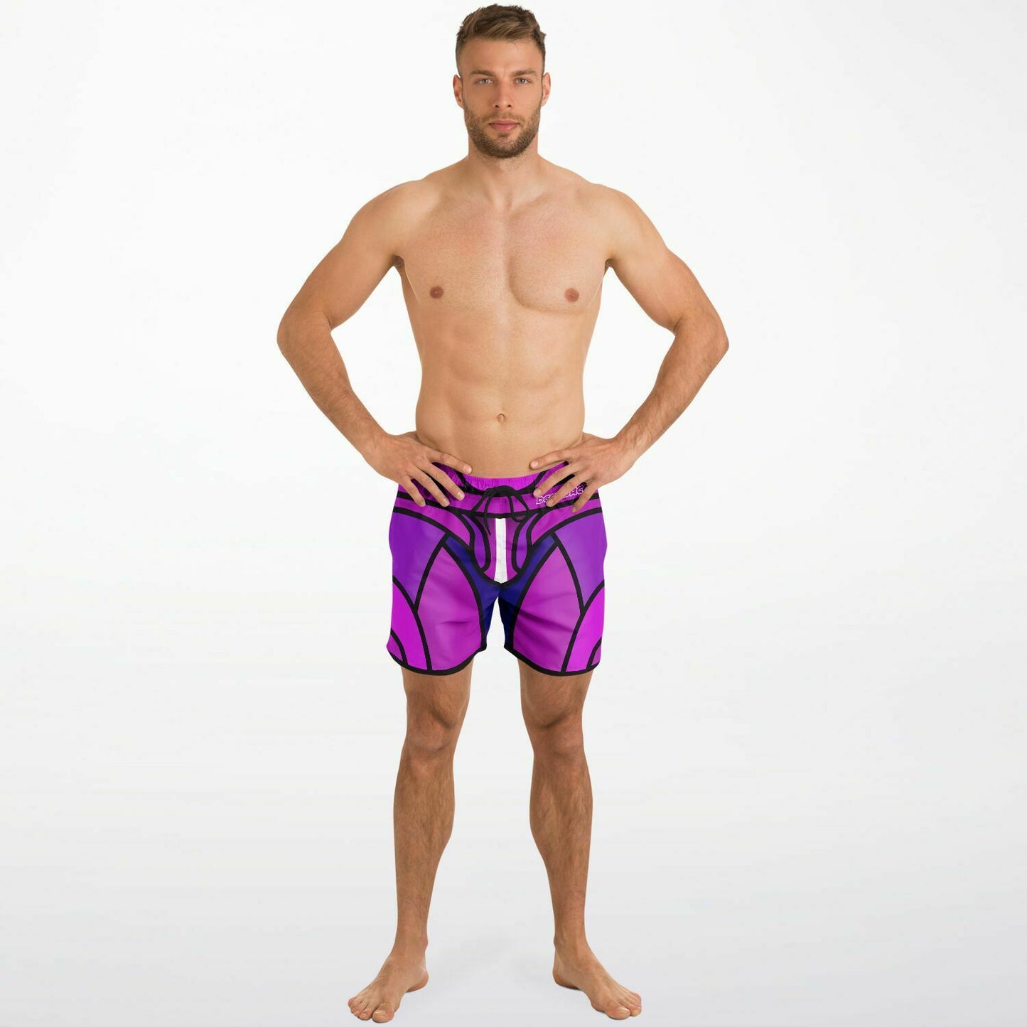 Zeus Riptide (Purple) │ Trompe L'Oeil Swim Trunks