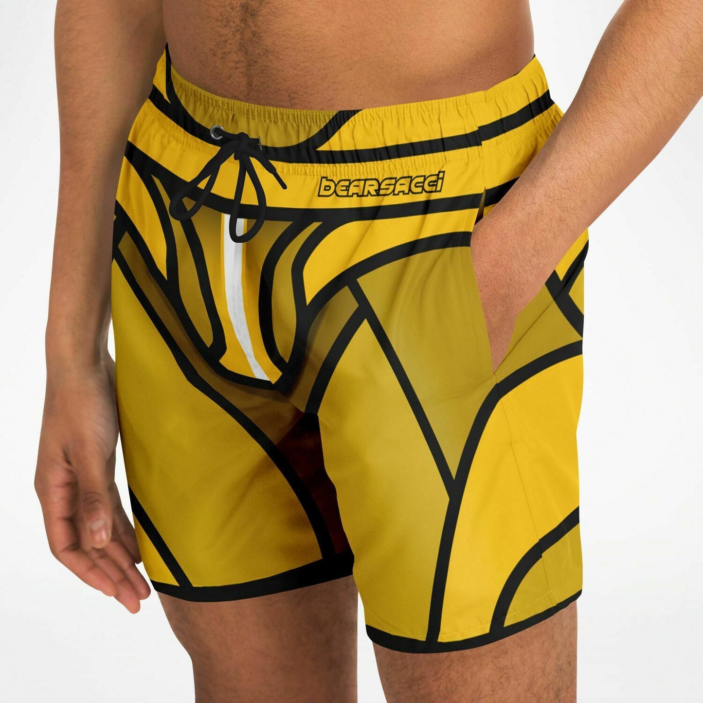 Zeus Riptide (Yellow) │ Trompe L'Oeil Swim Trunks