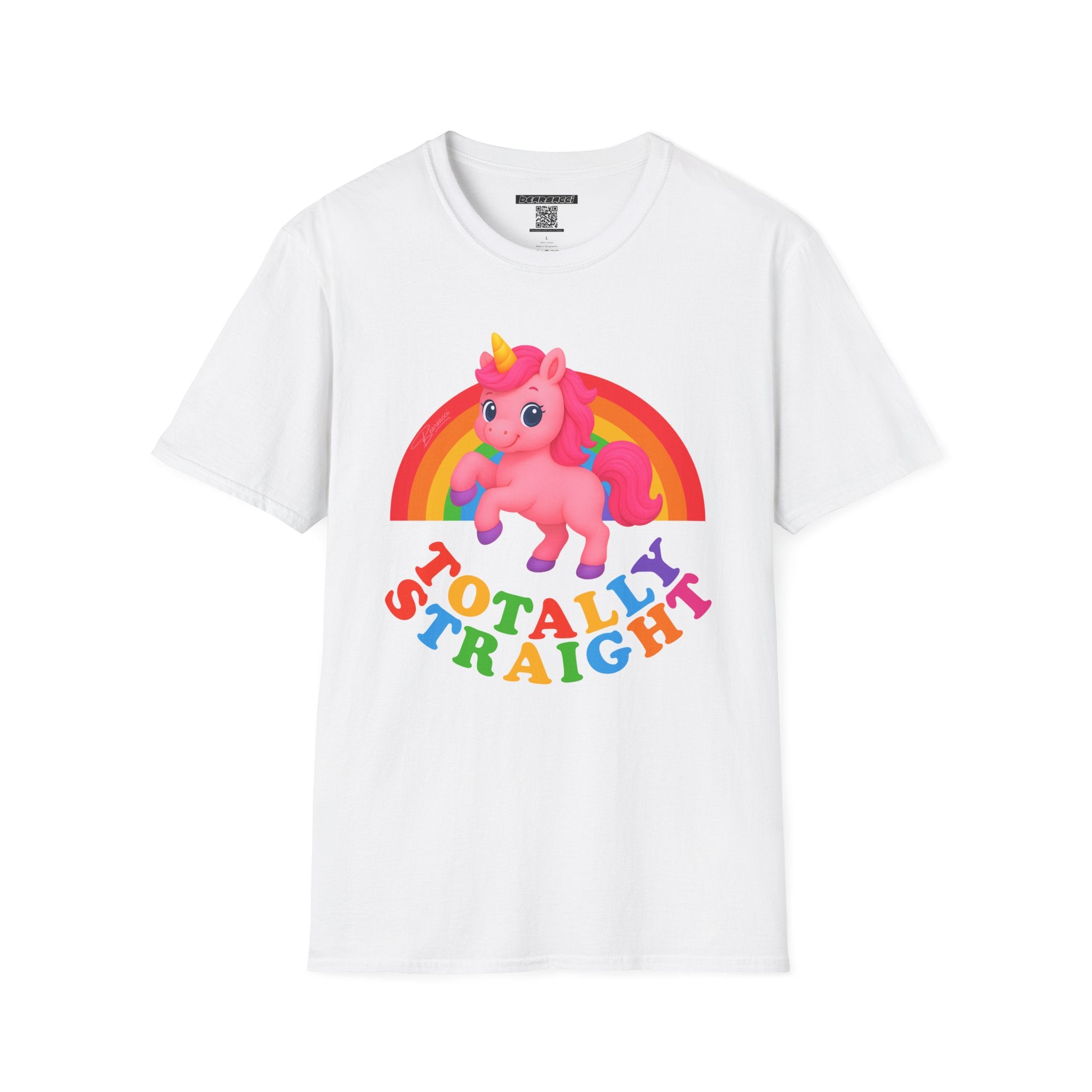 HyperPop™: Totally Straight Pink Unicorn │ Softsyle T-shirt