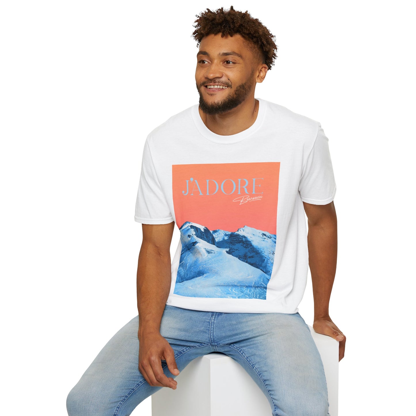 Fake Designer™: J'adore Bearsacci Solitude Is Dangerously Addictive (Vibrant Snowy Mountains At Sunset)│ Softsyle T-shirt