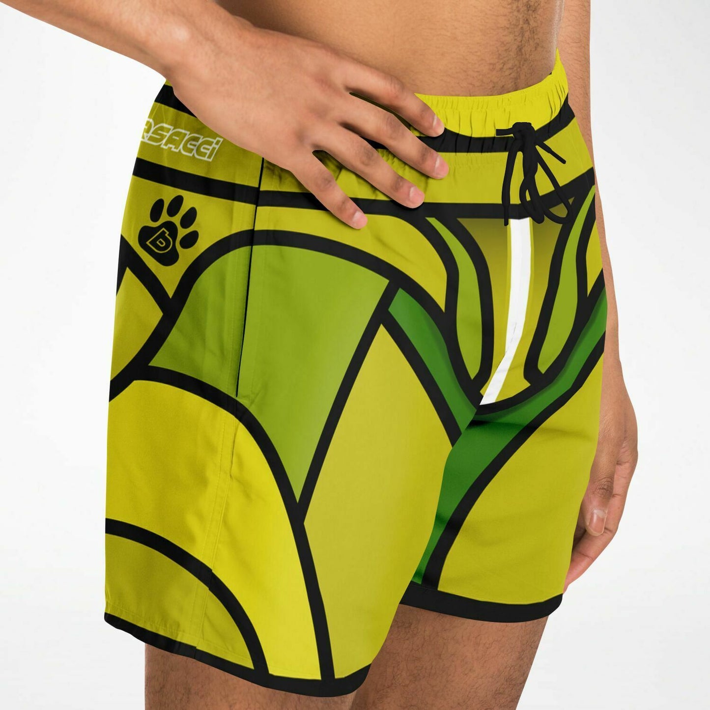 Zeus Riptide (Green) │ Trompe L'Oeil Swim Trunks