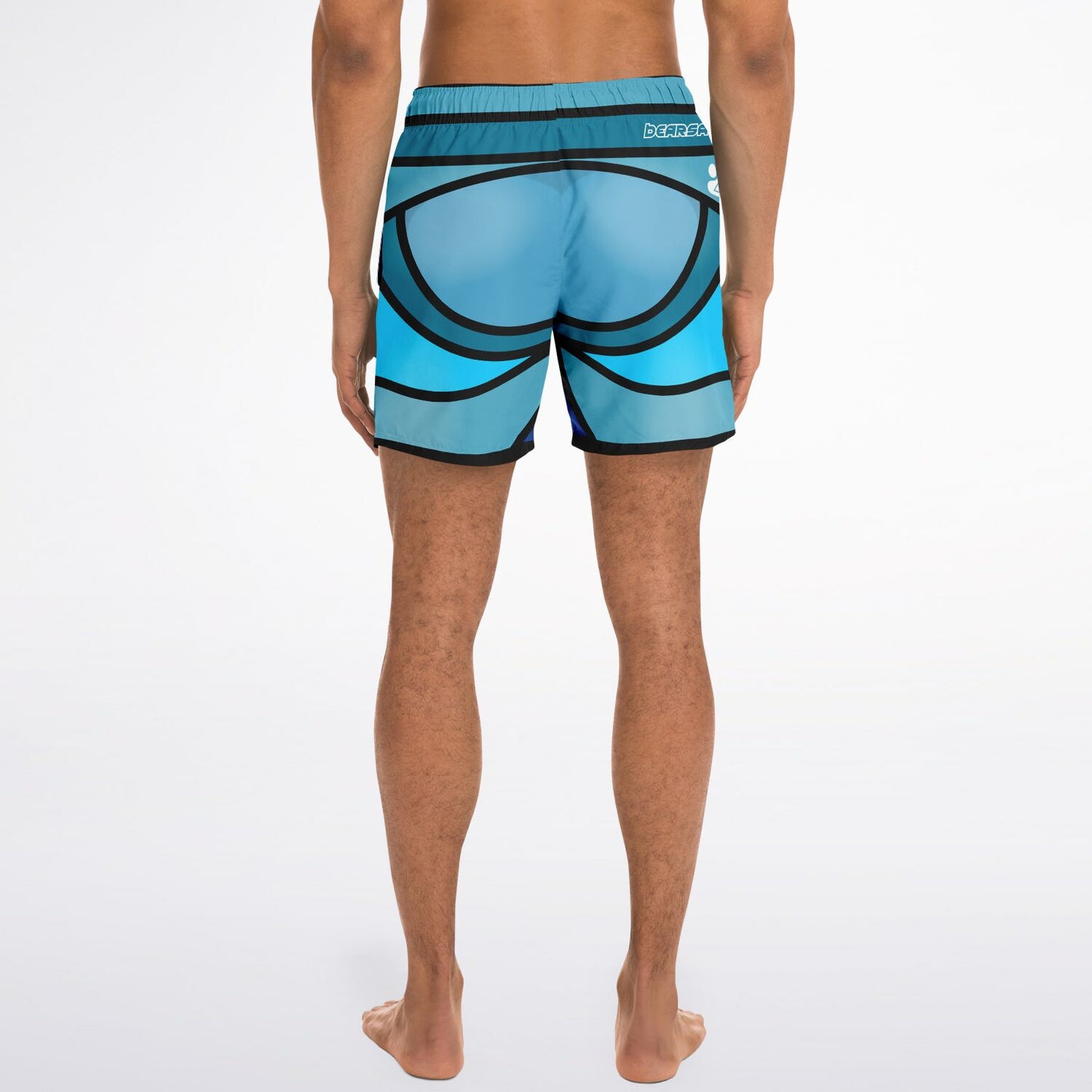 Zeus Riptide (Blue) │ Trompe L'Oeil Swim Trunks