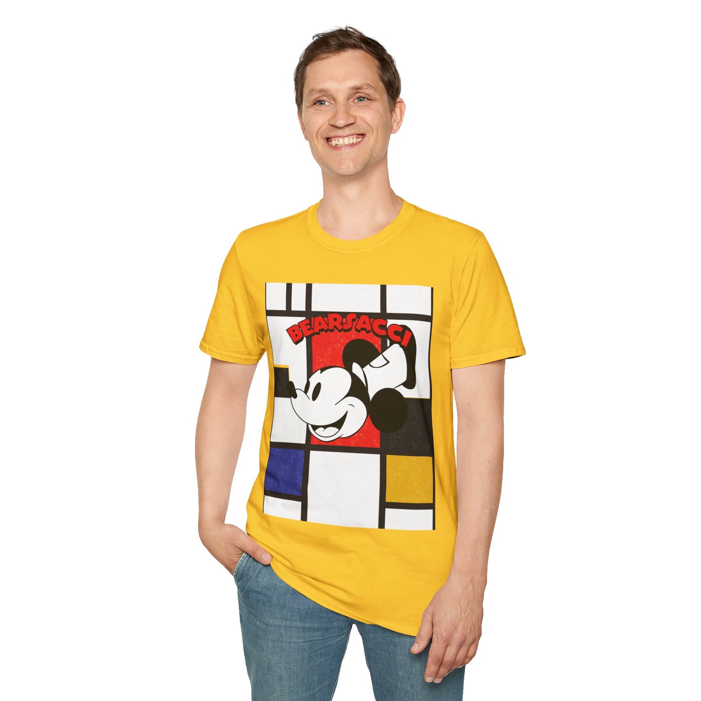 HyperPop™: Mondrian Steamboat Willie│ Softsyle T-shirt