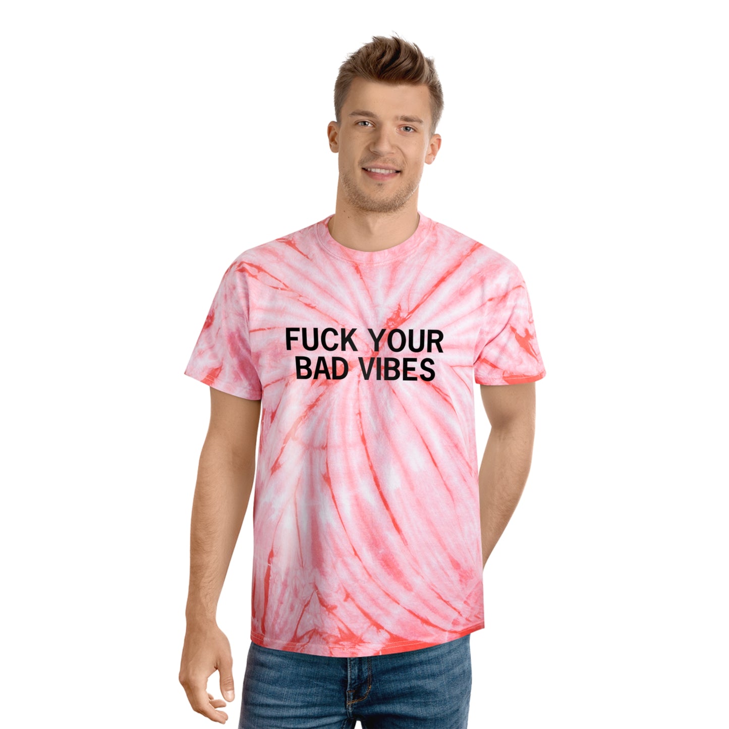 Stoney X Hollyweird: "Fuck Your Bad Vibes" │ Tie-Dye Tee, Spiral