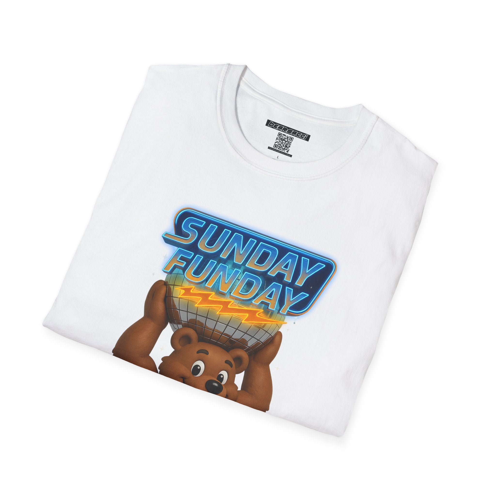 Bearsacci™: Sunday Funday Atlas Disco Bear Remix│ Softsyle T-shirt