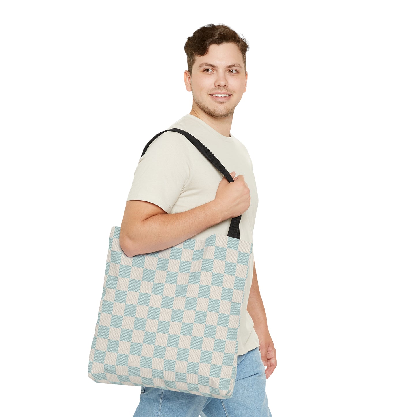 Bleu Marsh Checkerboard │ Everyday Tote Bag