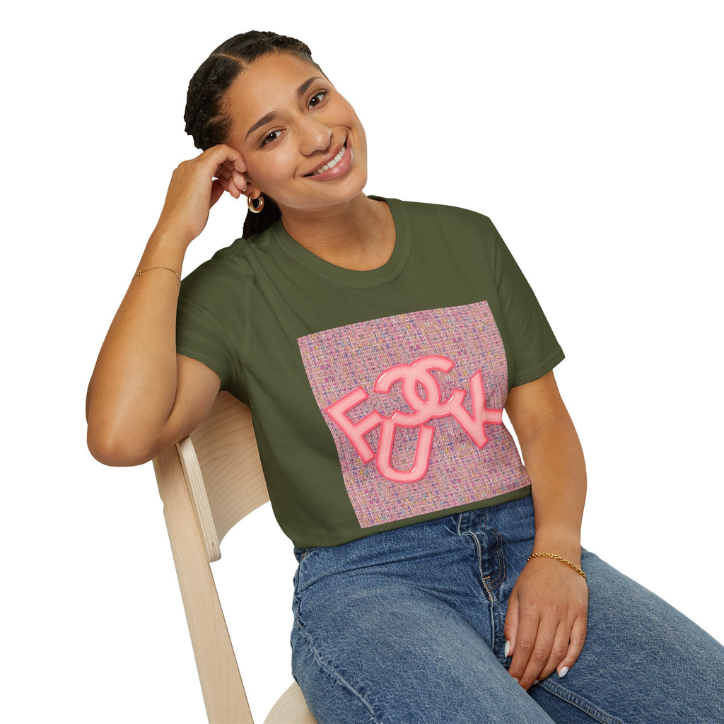 Fake Designer™: Pink Tweed Fuck│ Softsyle T-shirt