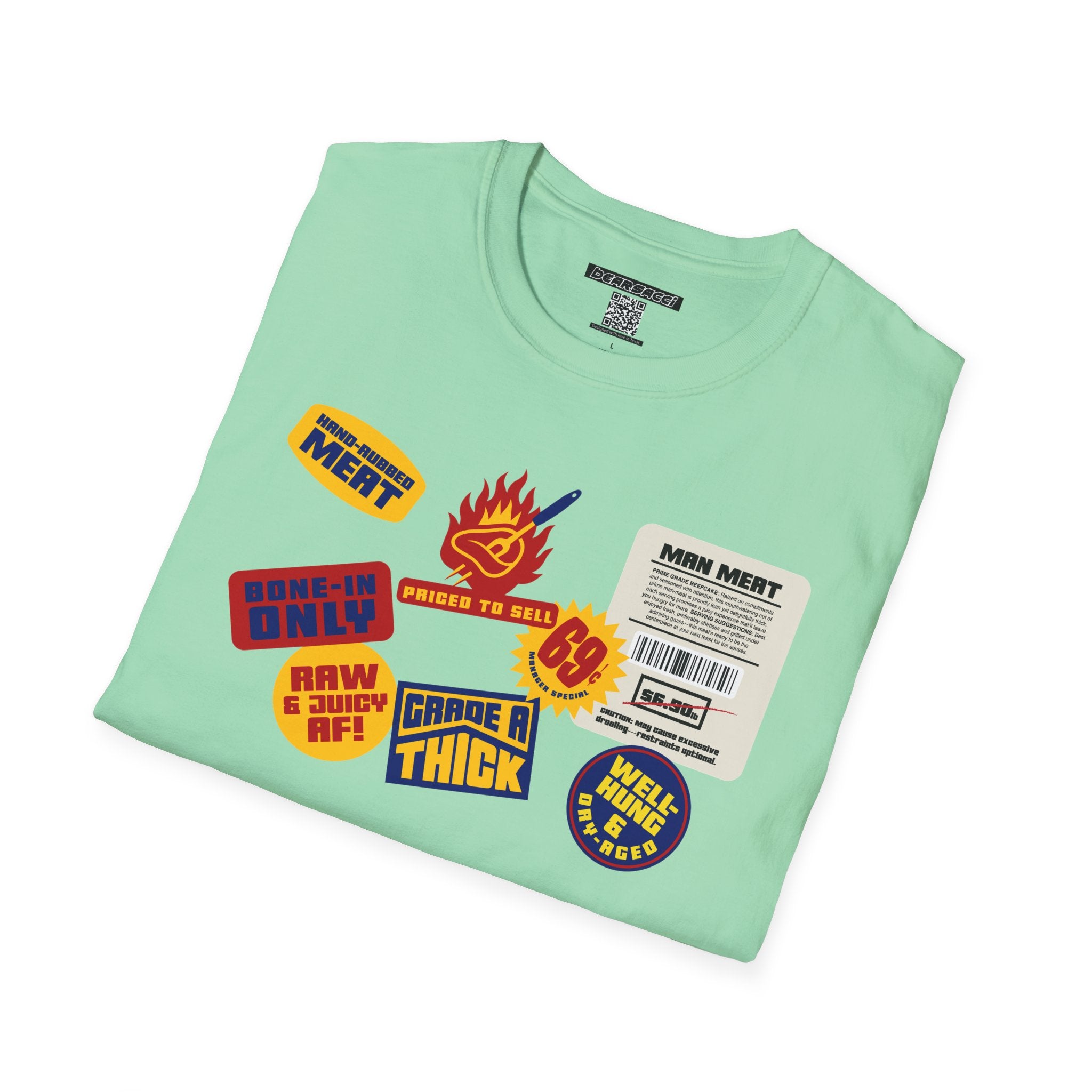 Bearmart®: Butcher Isle Meat Stickers (1950s Colorway) │Softsyle T-shirt