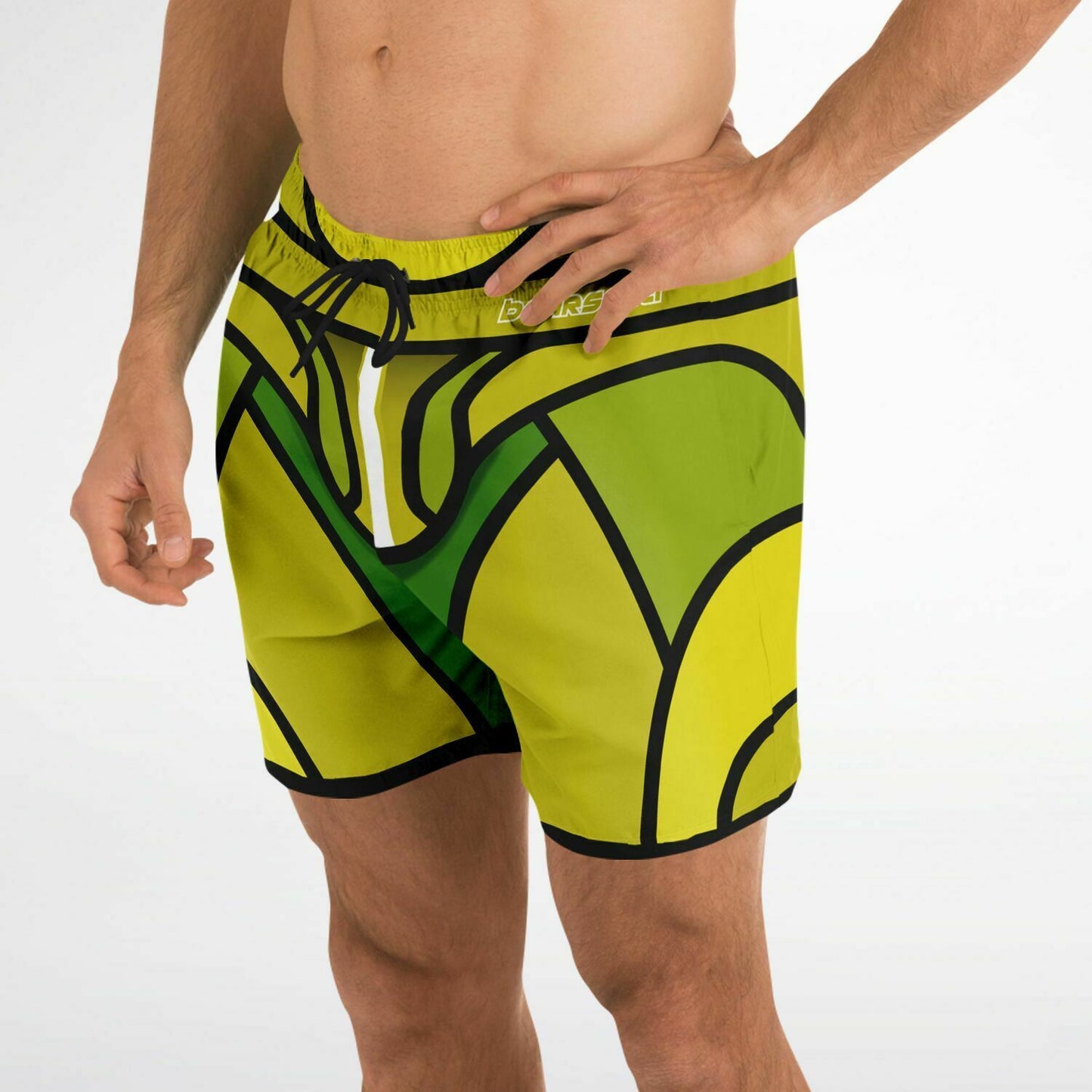 Zeus Riptide (Green) │ Trompe L'Oeil Swim Trunks