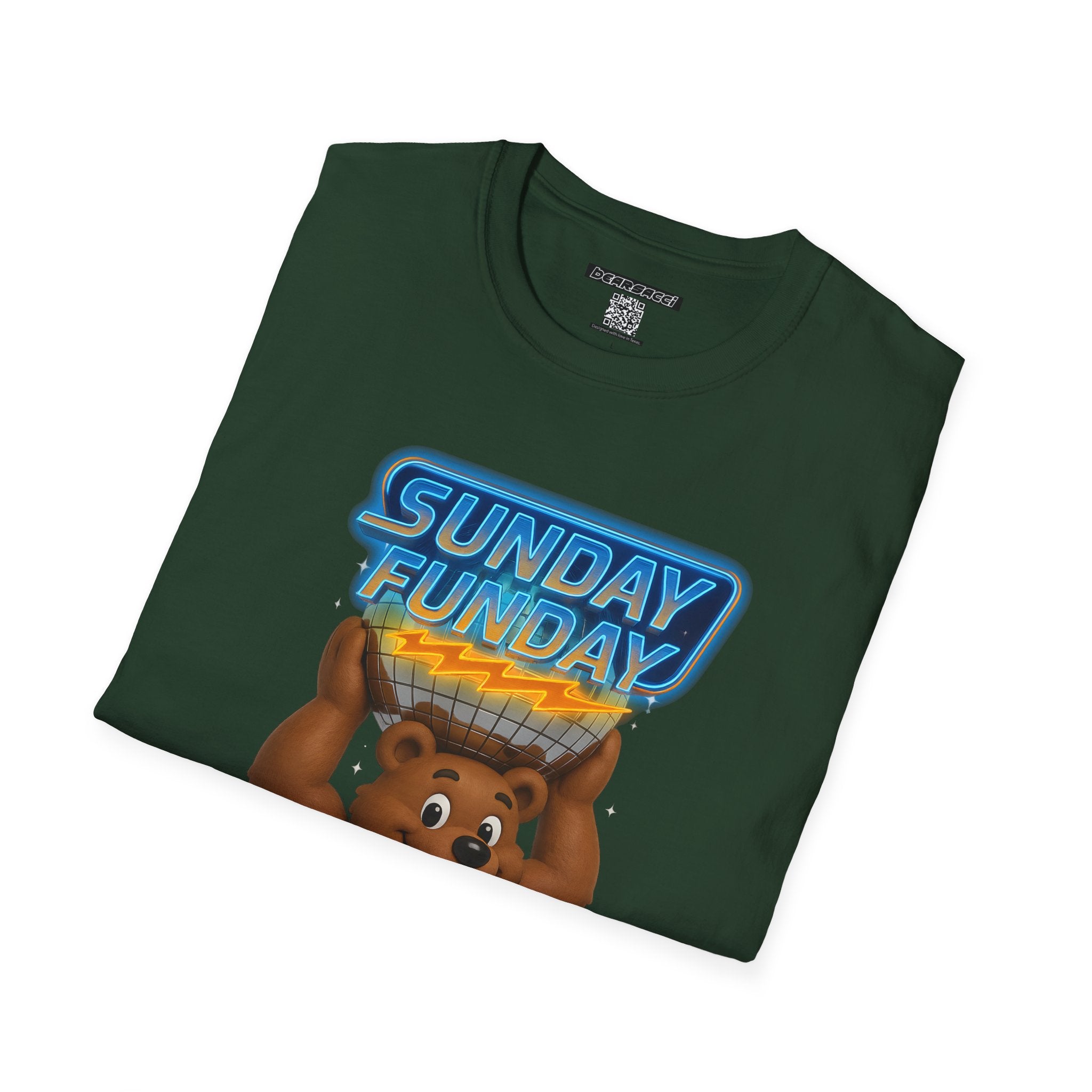 Bearsacci™: Sunday Funday Atlas Disco Bear Remix│ Softsyle T-shirt