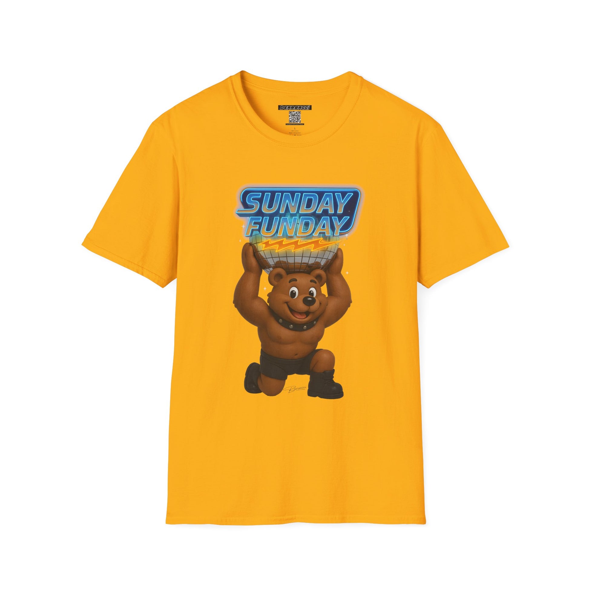 Bearsacci™: Sunday Funday Atlas Disco Bear Remix│ Softsyle T-shirt