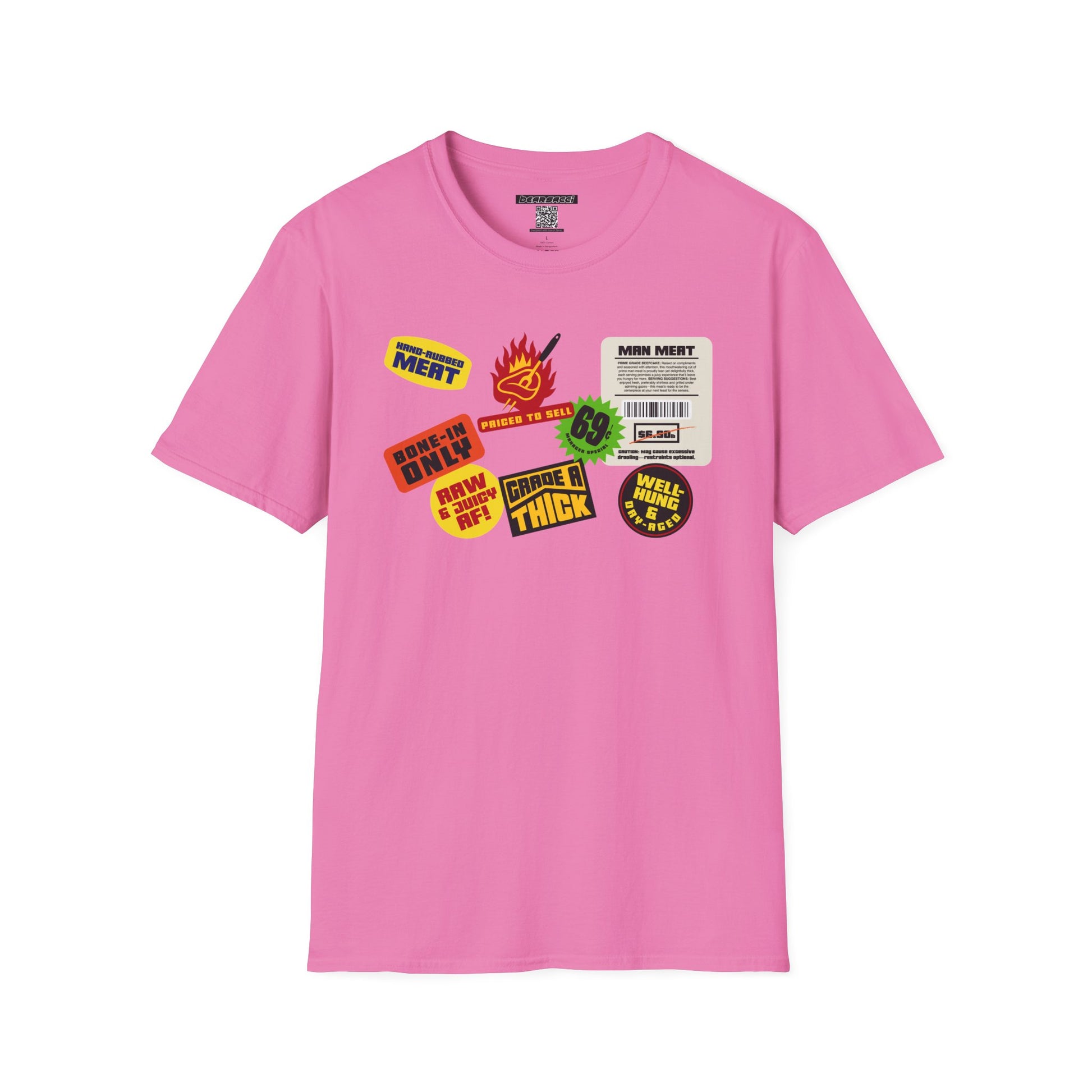 Bearmart®: Butcher Isle Meat Stickers (1990s Colorway) │Softsyle T-shirt