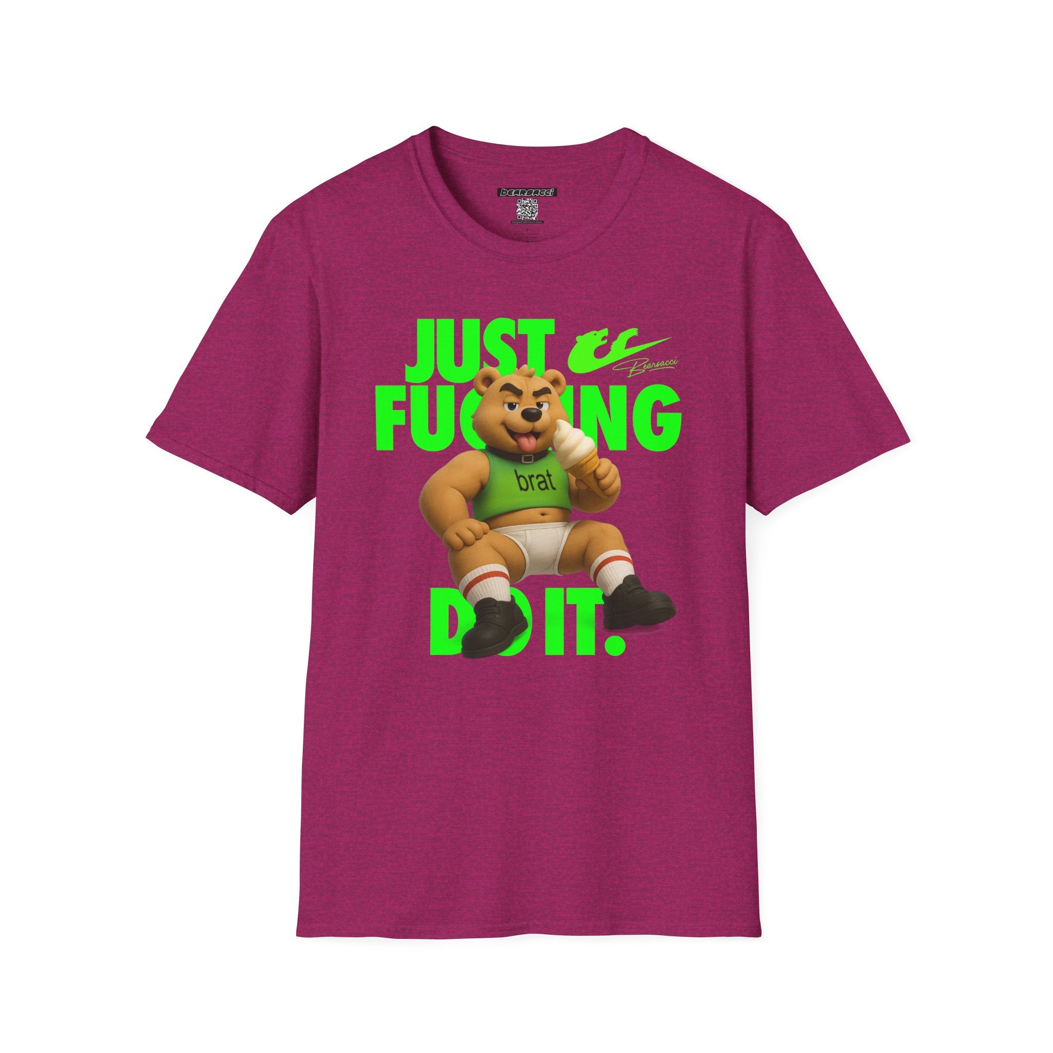 Bearsacci™ X Dominion: Just Fucking Do It Brat Teddy Bear│ Softsyle T-shirt