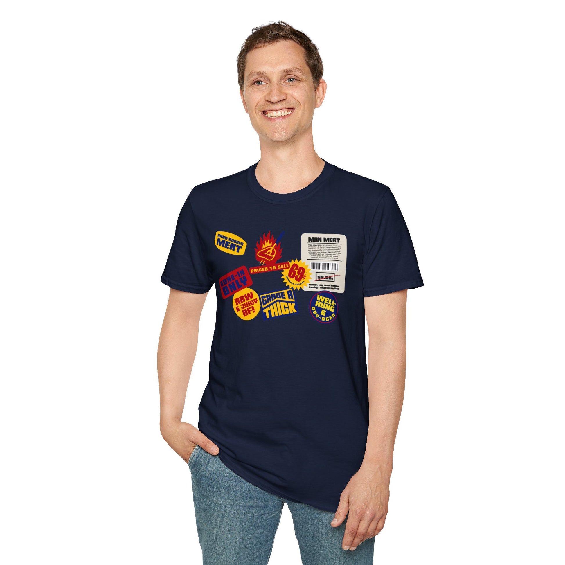 Bearmart®: Butcher Isle Meat Stickers (1950s Colorway) │Softsyle T-shirt