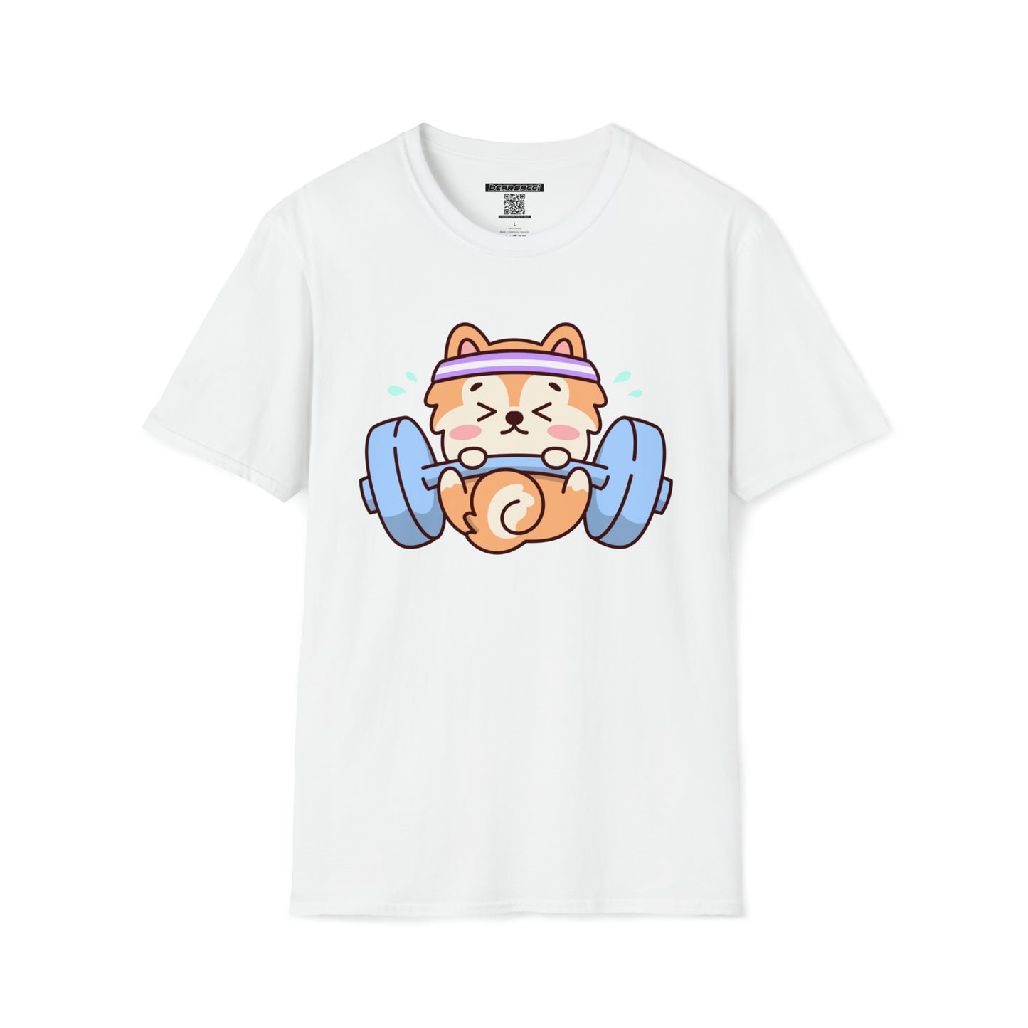 HyperPop™: Corgi Lifting Weights "Trying their best" │ Softsyle T-shirt