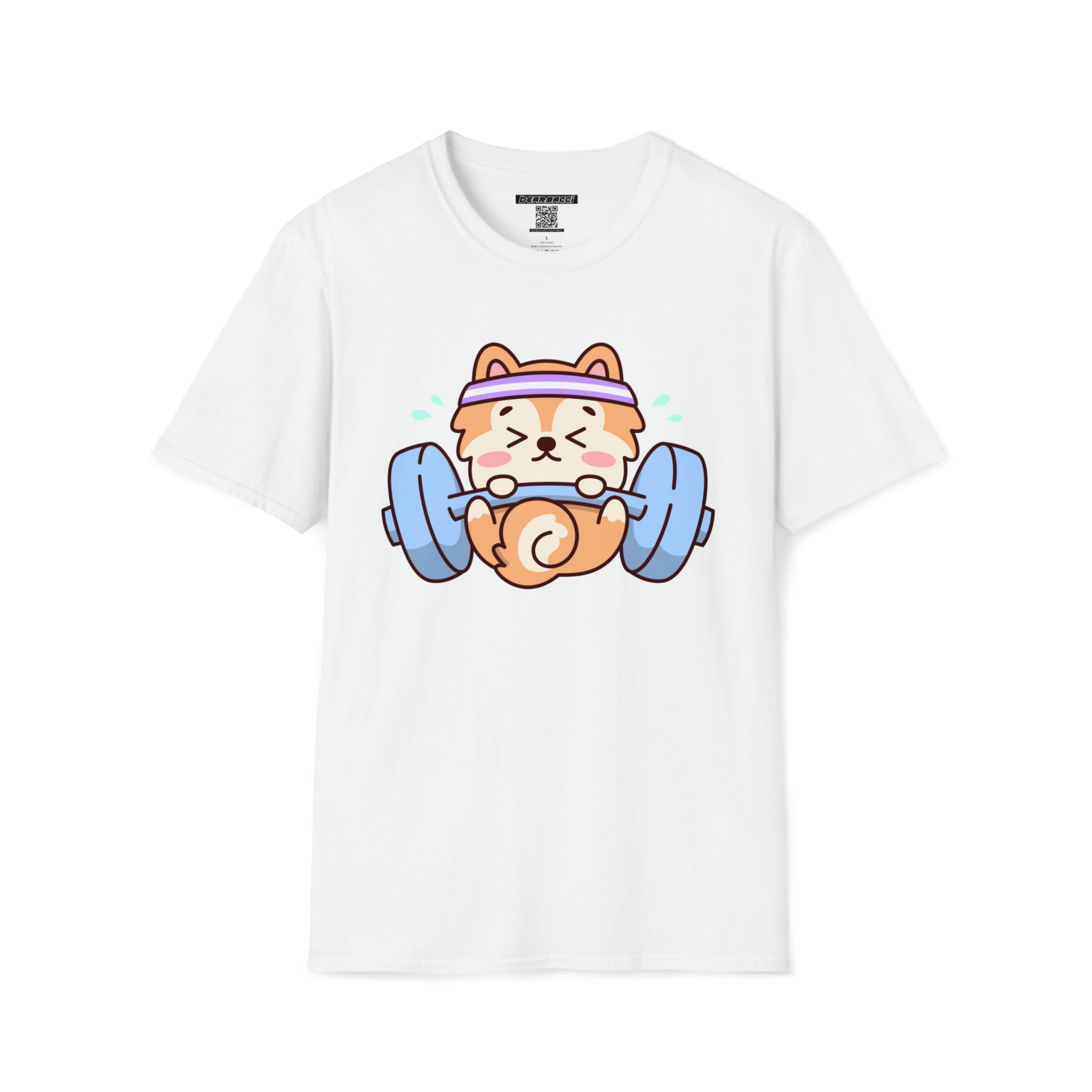 HyperPop™: Corgi Lifting Weights "Trying their best" │ Softsyle T-shirt