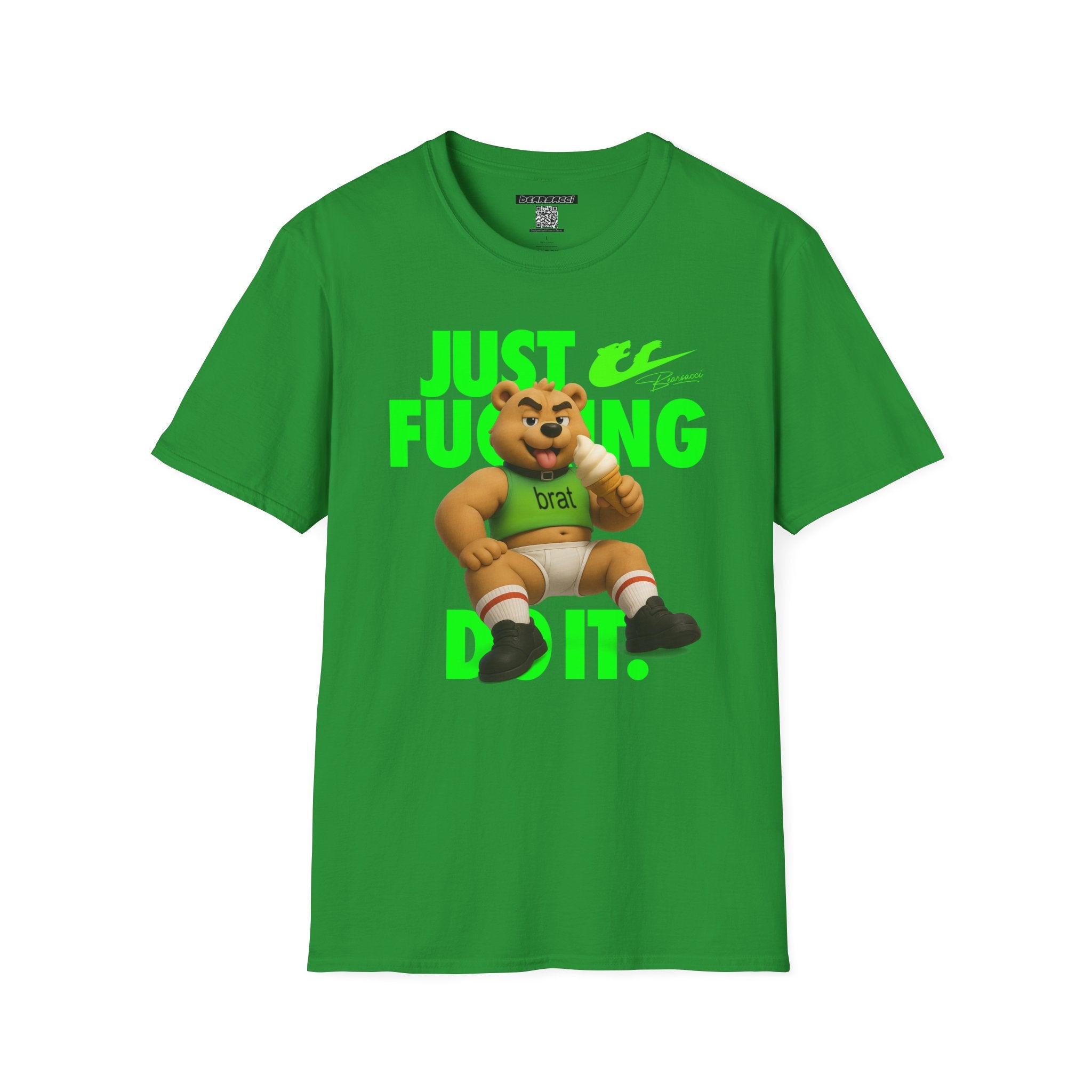 Bearsacci™ X Dominion: Just Fucking Do It Brat Teddy Bear│ Softsyle T-shirt