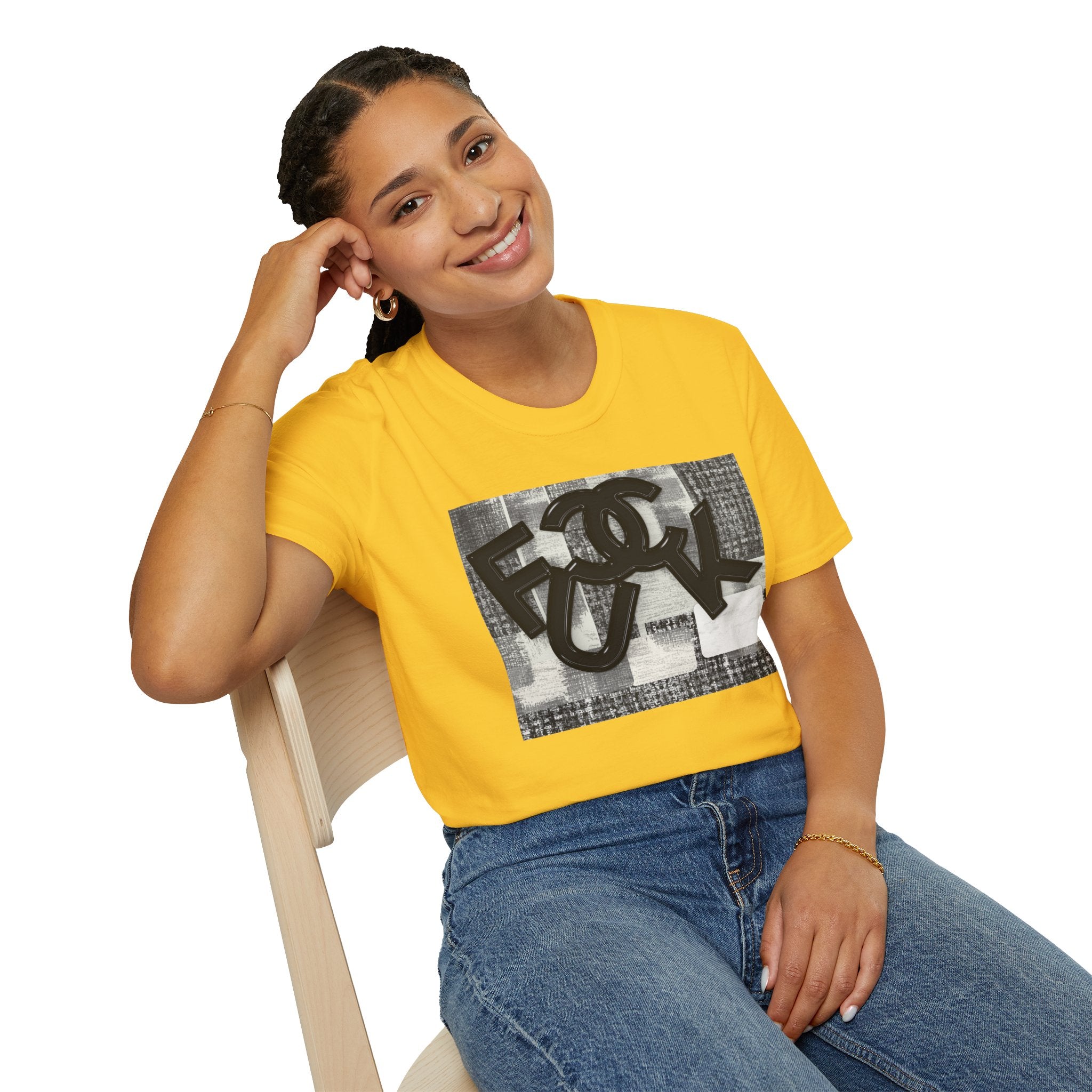 Fake Designer™: Tweed Patchwork Fuck│ Softsyle T-shirt