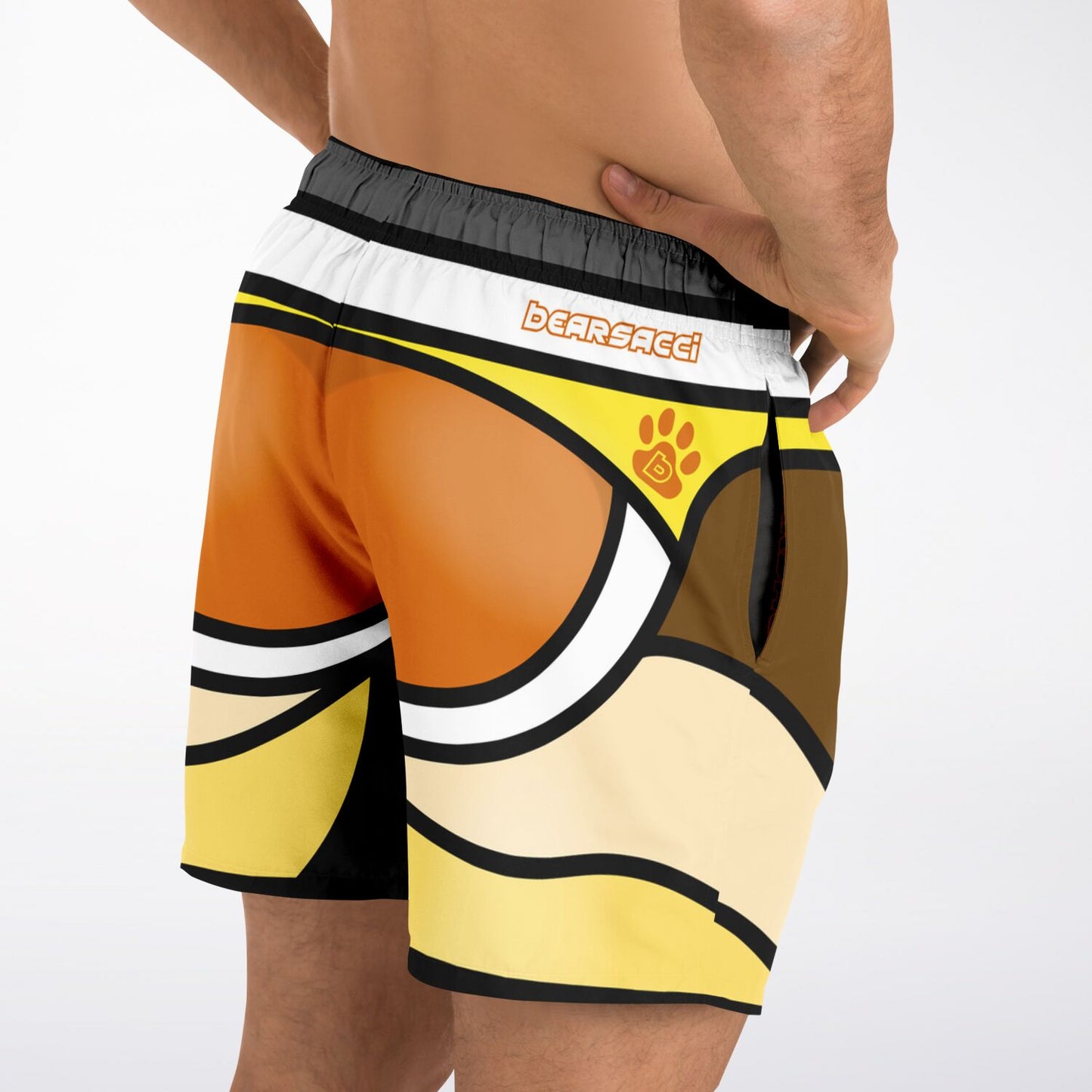 Zeus Riptide (Bear Pride Edition) │ Trompe L'Oeil Swim Trunks