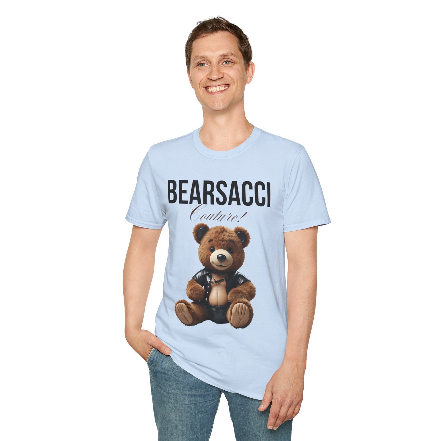 Fake Designer™: Leather Teddy Bear│ Softsyle T-shirt