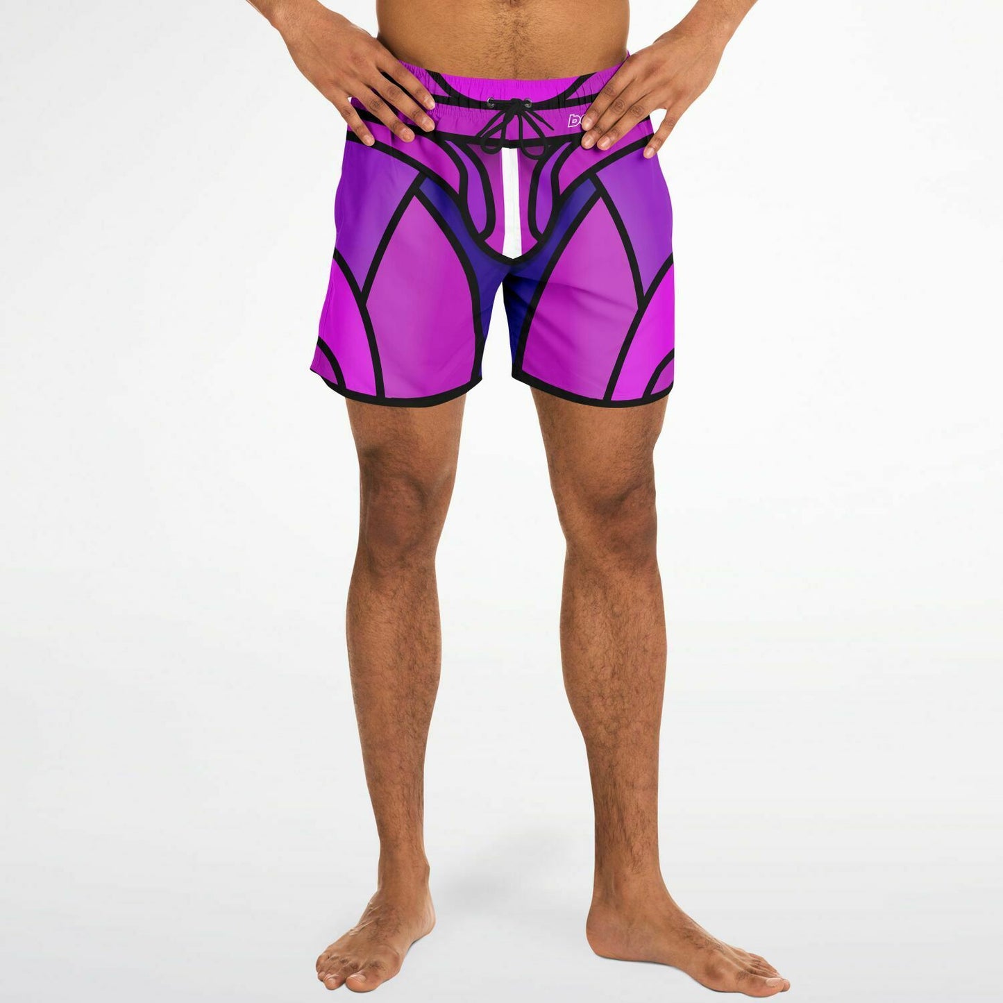 Zeus Riptide (Purple) │ Trompe L'Oeil Swim Trunks