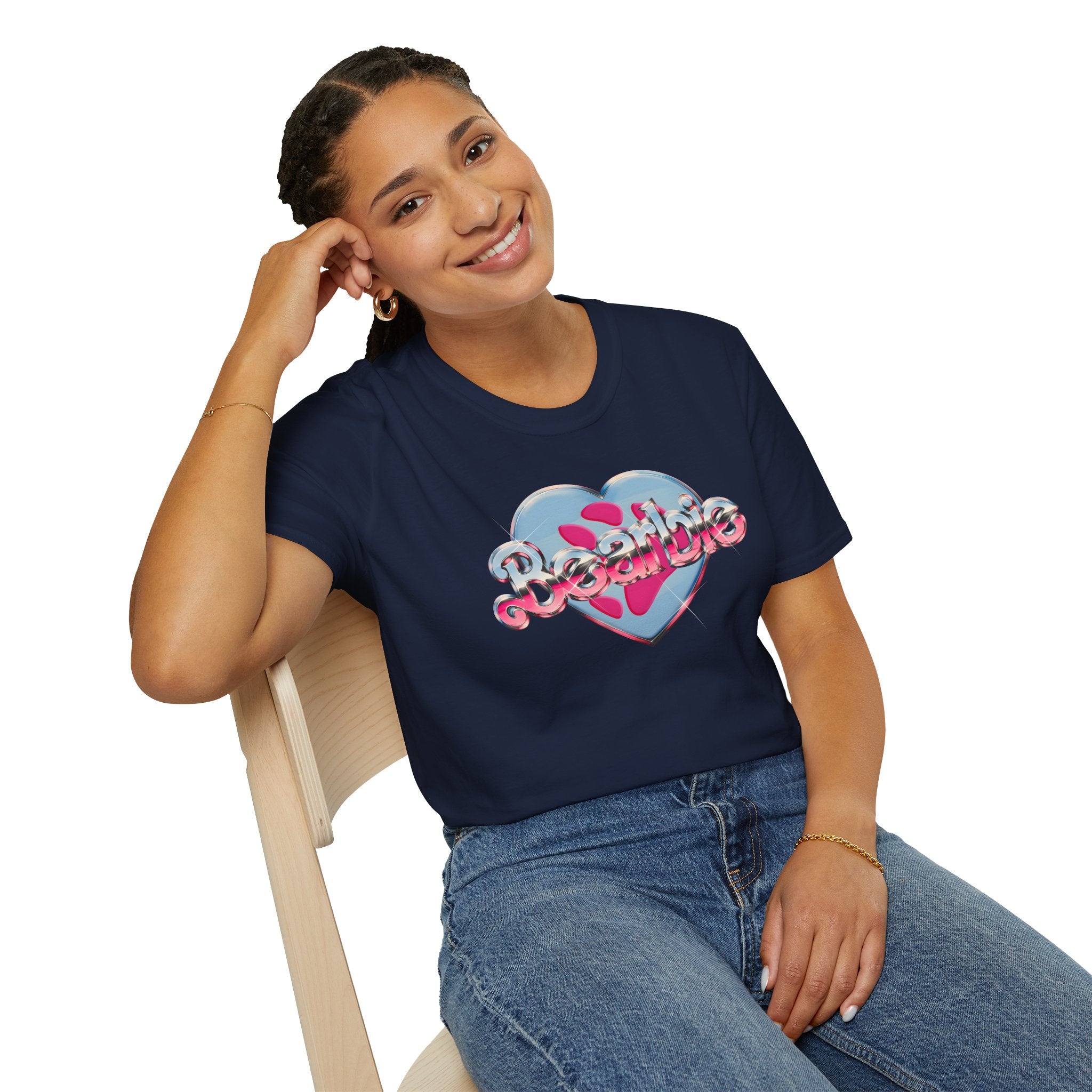 Bearbie®: Heart Bear Claw Logo │Softsyle T-shirt
