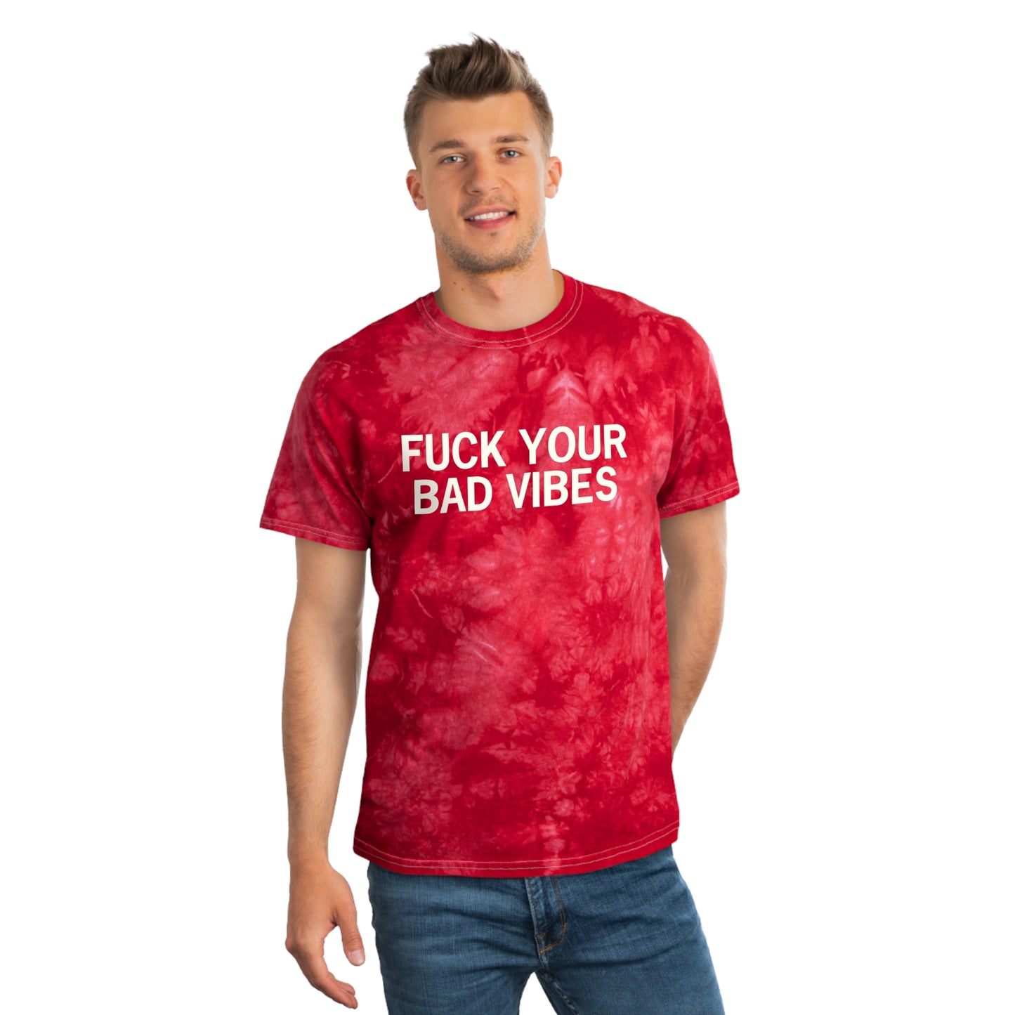 Stoney X Hollyweird: "Fuck Your Bad Vibes" │ Tie-Dye Tee, Spiral