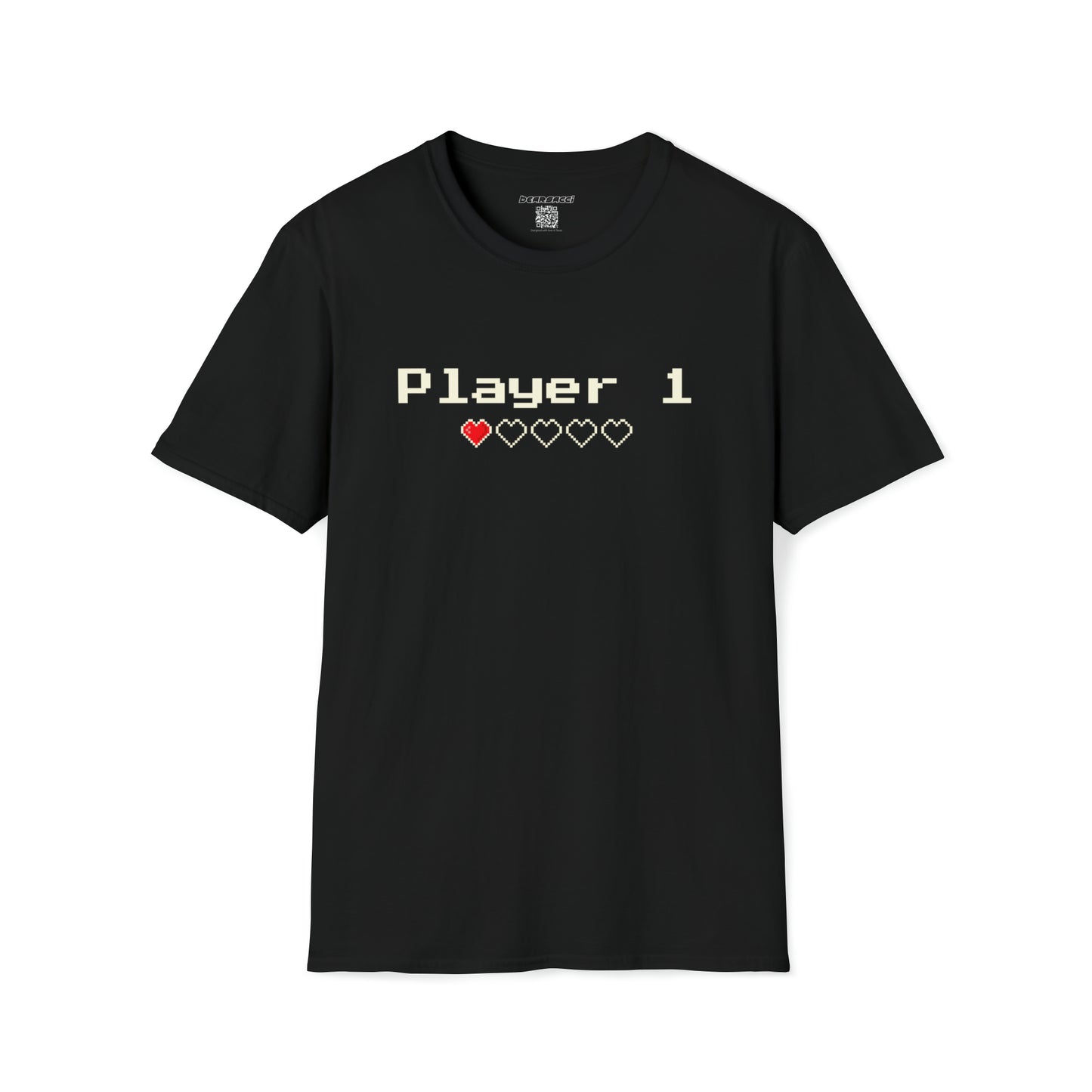 Gaymr™: Player 1 Pixelated Heart Lifebar │ Softsyle T-shirt