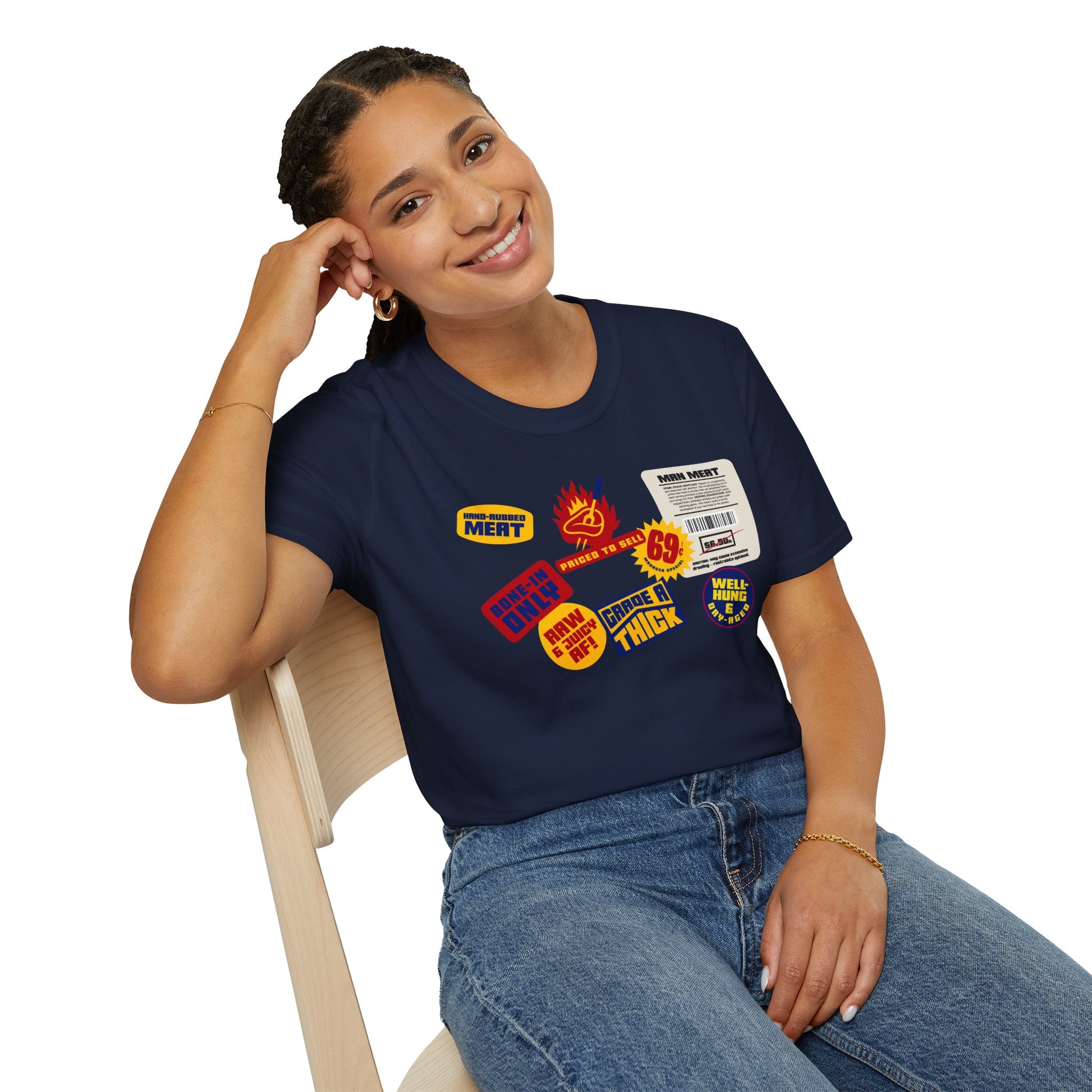 Bearmart®: Butcher Isle Meat Stickers (1950s Colorway) │Softsyle T-shirt