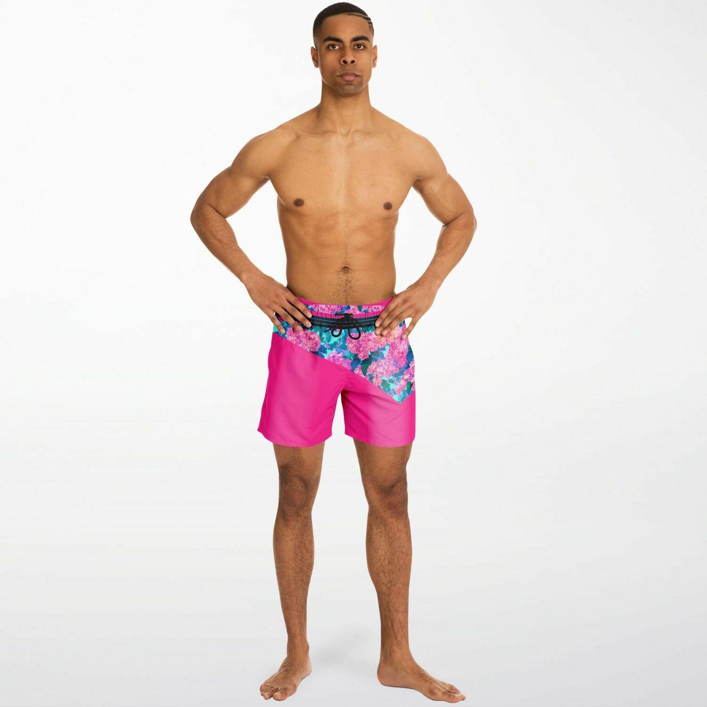 WYWH Chrysanthemum Shorts │ Trompe L'Oeil Swim Trunks