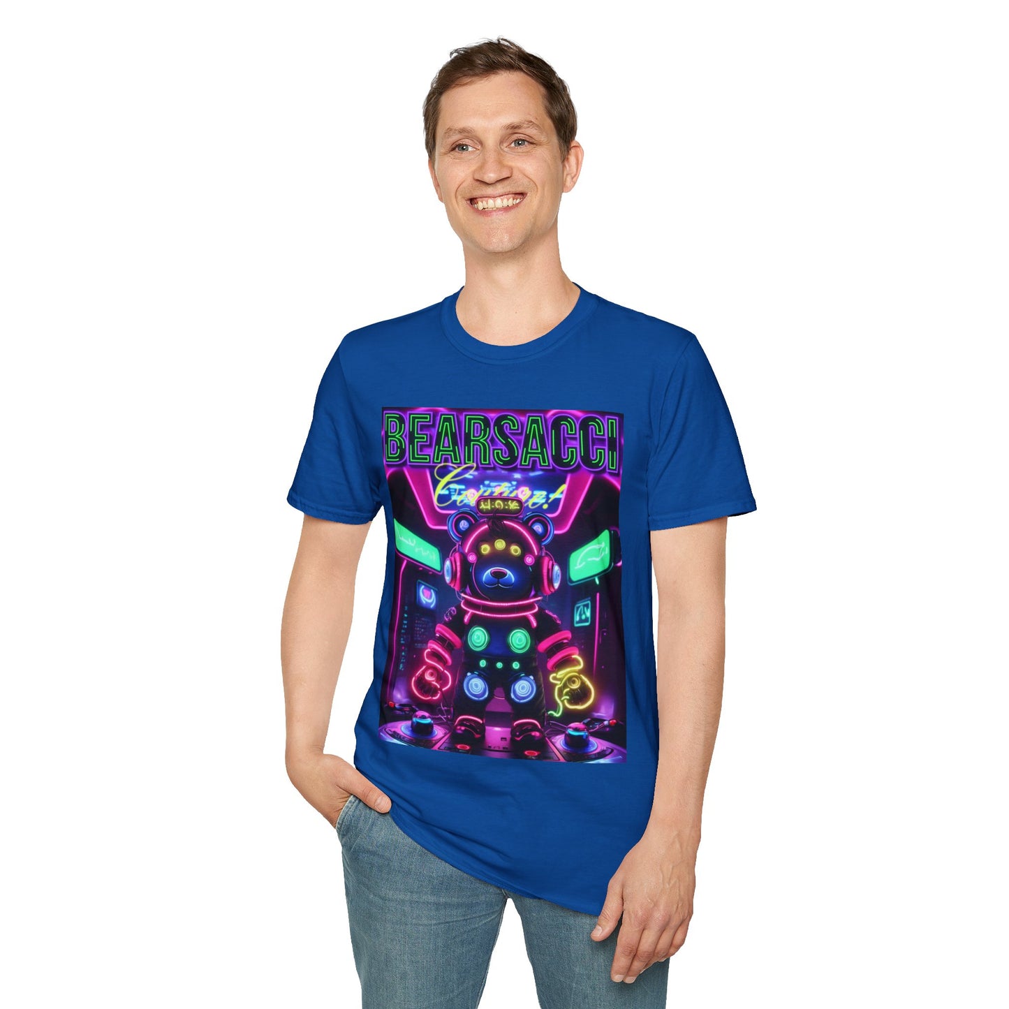 Fake Designer™: Neon Teddy Bear│ Softsyle T-shirt