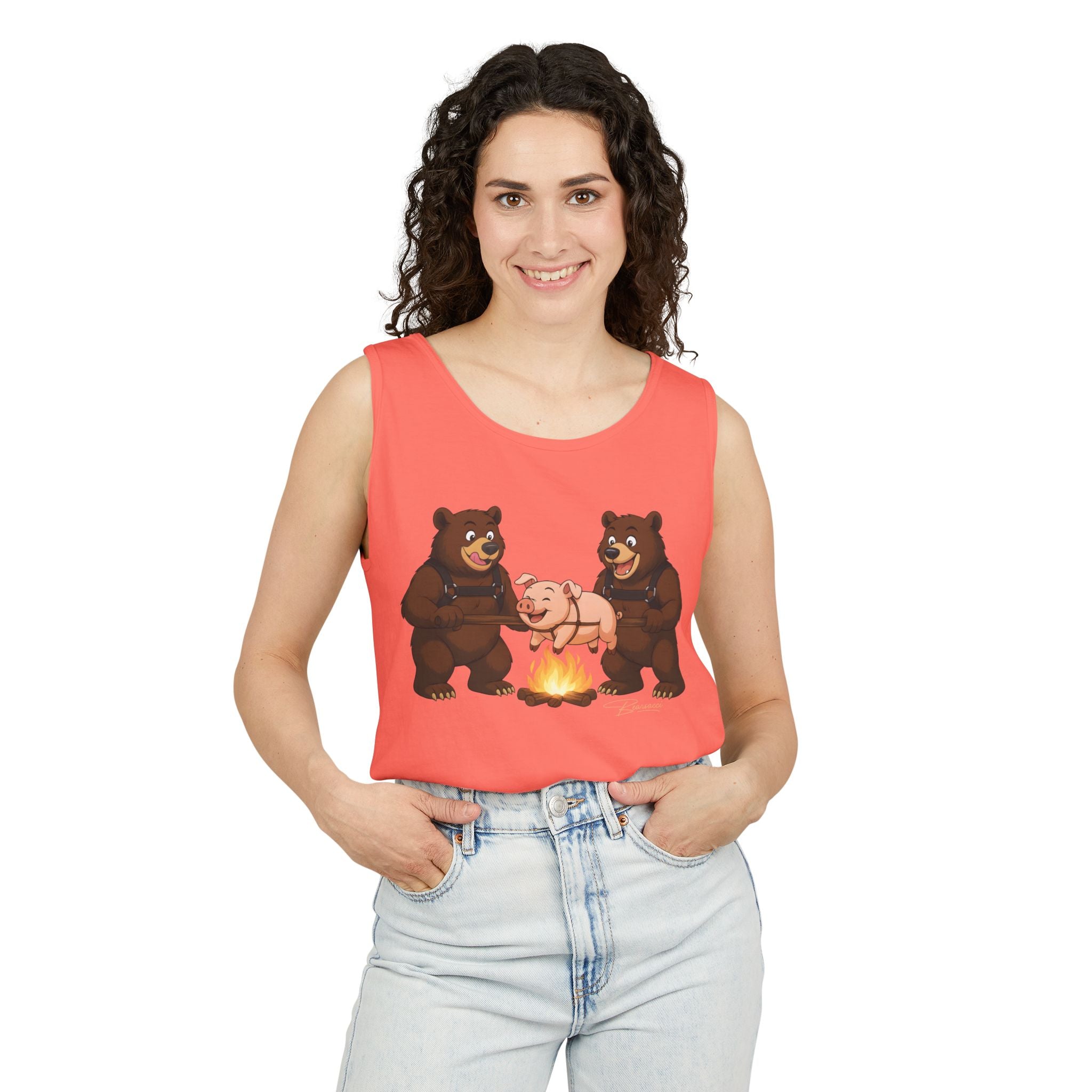 Bearmart®: Spit Roast Pig │Garment-Dyed Tank Top
