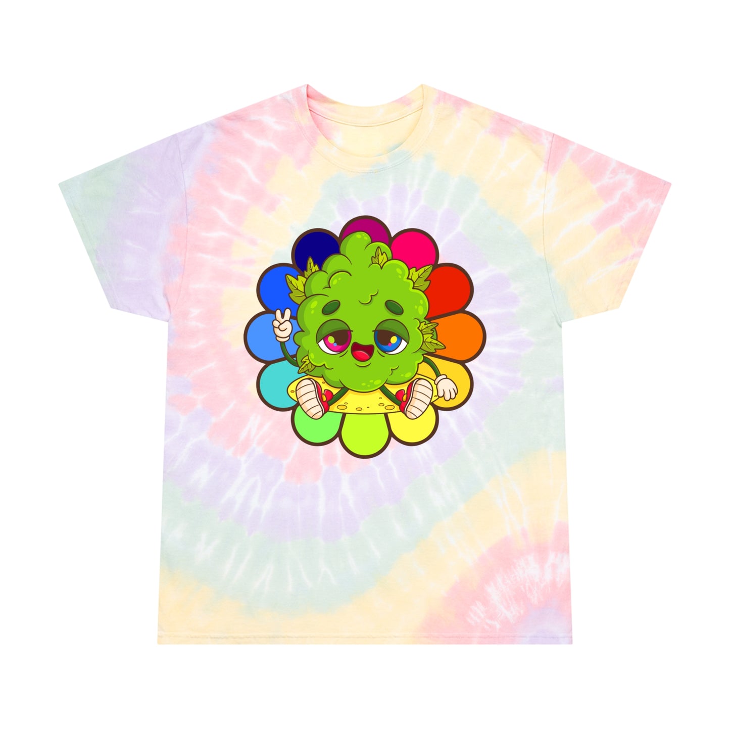 Stoney: Rainbow Leaf │ Tie-Dye Tee, Spiral