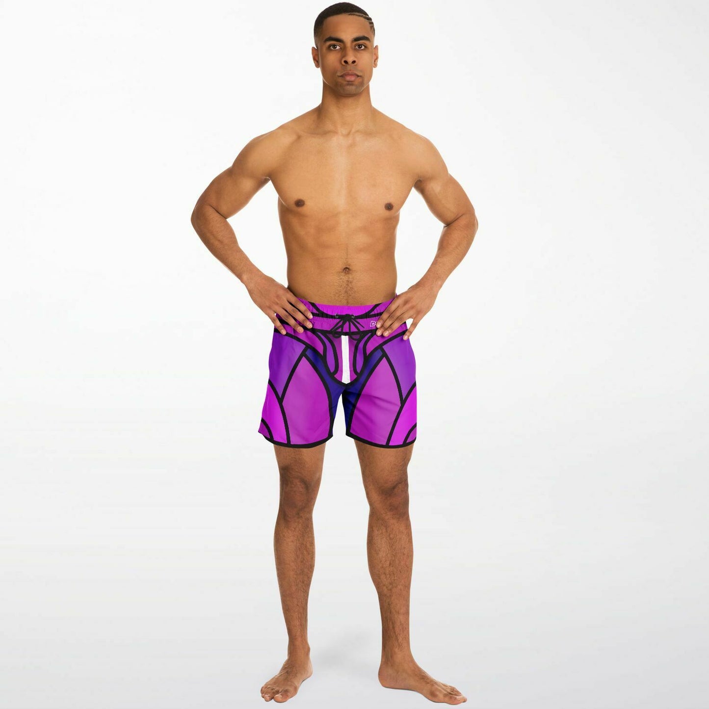 Zeus Riptide (Purple) │ Trompe L'Oeil Swim Trunks