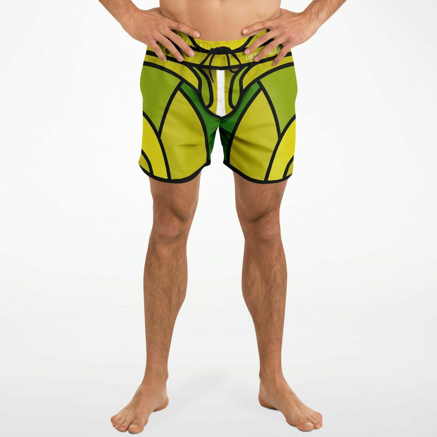 Zeus Riptide (Green) │ Trompe L'Oeil Swim Trunks