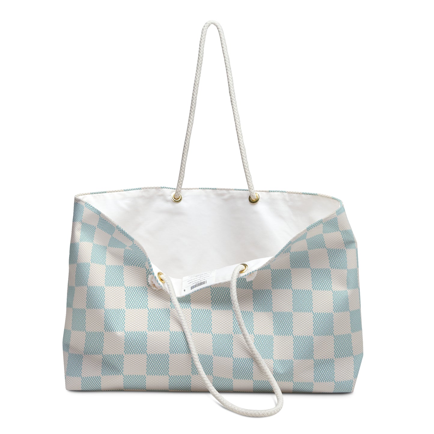 Bleu Marsh Checkerboard │ Weekender Bag (Rope Handle)