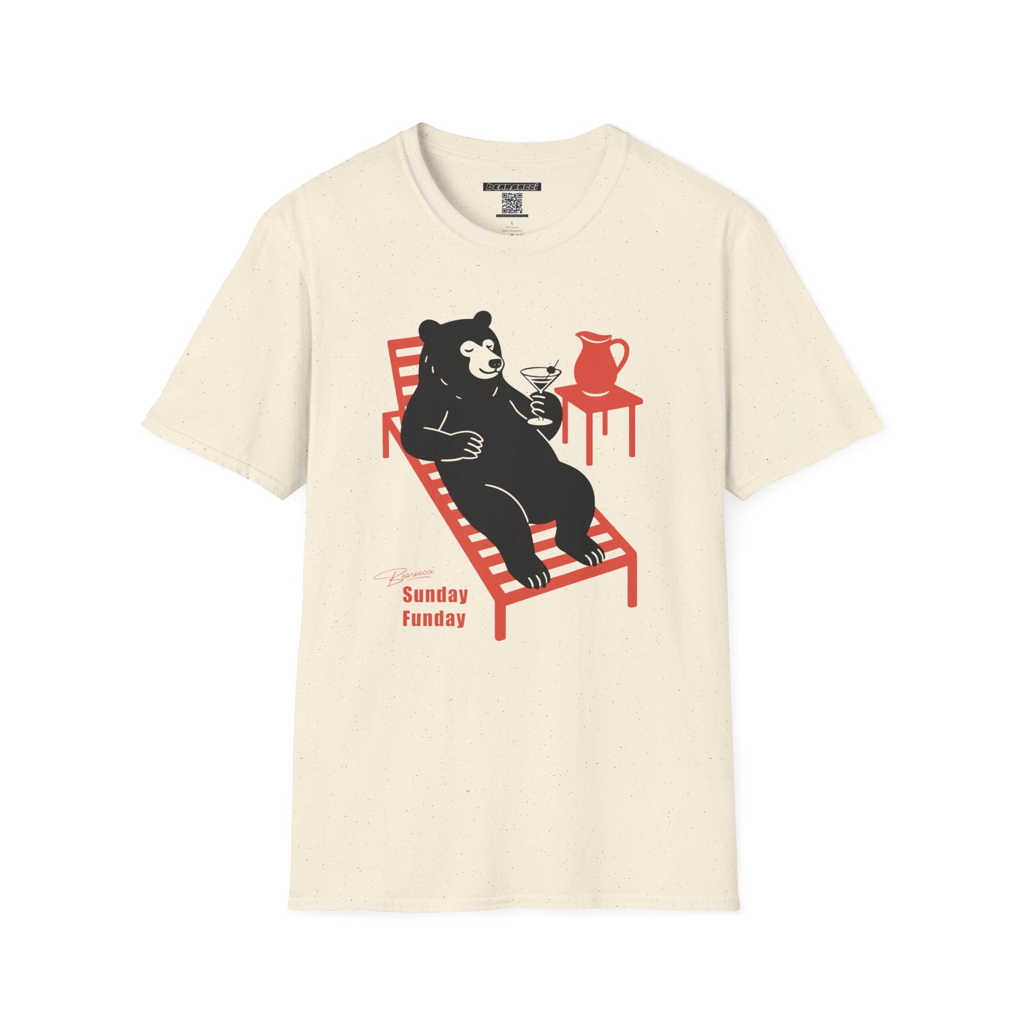 Bearsacci® X Wanderlust®: Sunday Funday Lazy Bear│ Softsyle T-shirt
