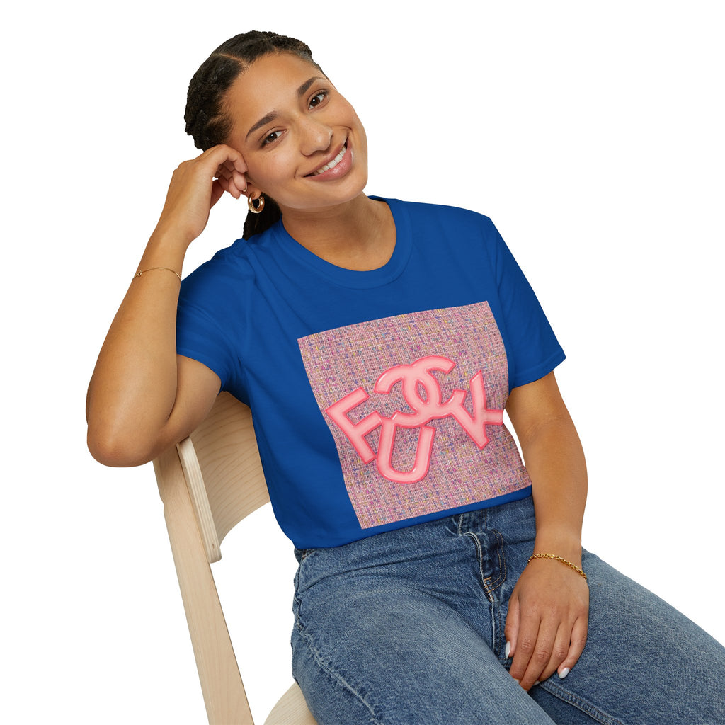Fake Designer™: Pink Tweed Fuck│ Softsyle T-shirt