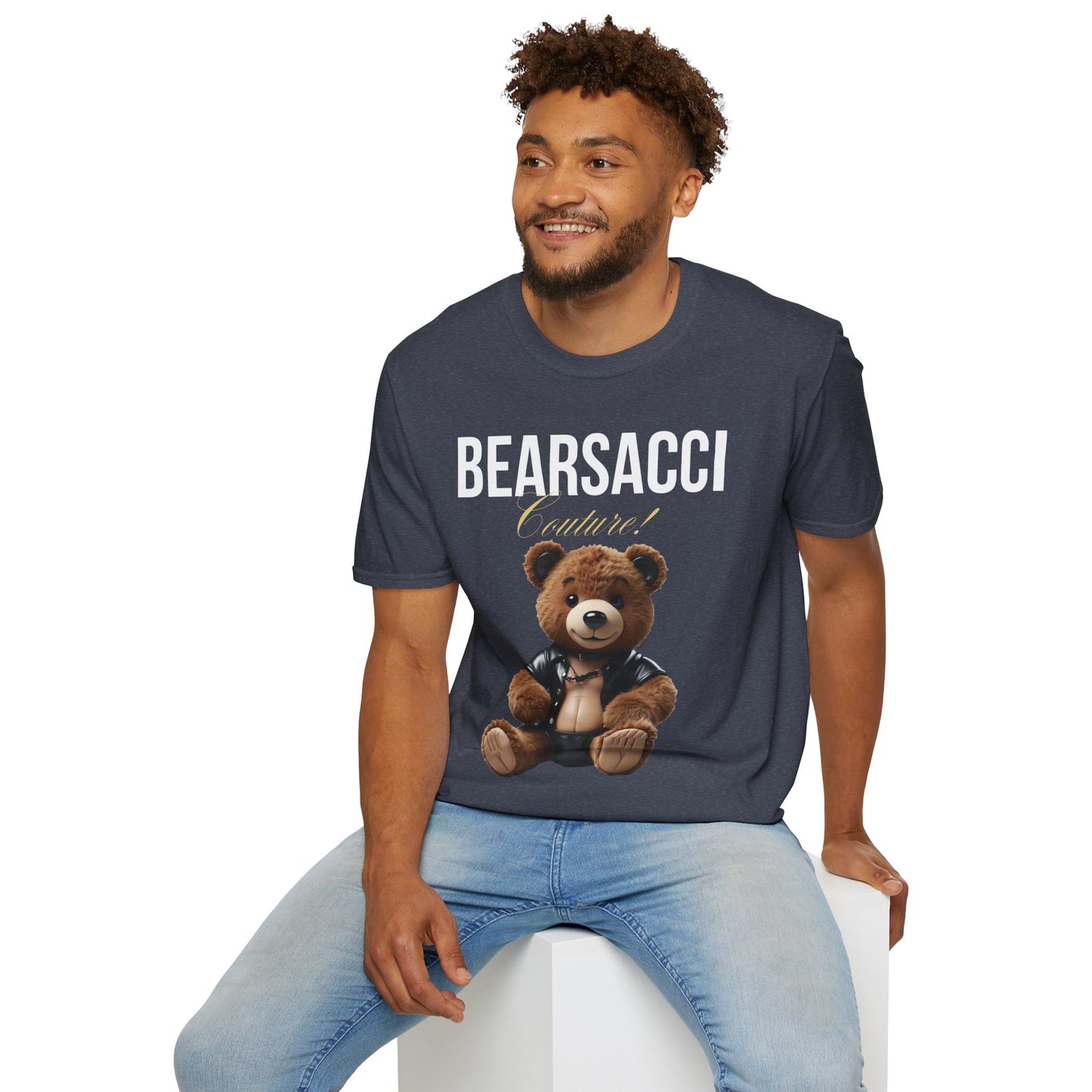 Fake Designer™: Leather Teddy Bear│ Softsyle T-shirt