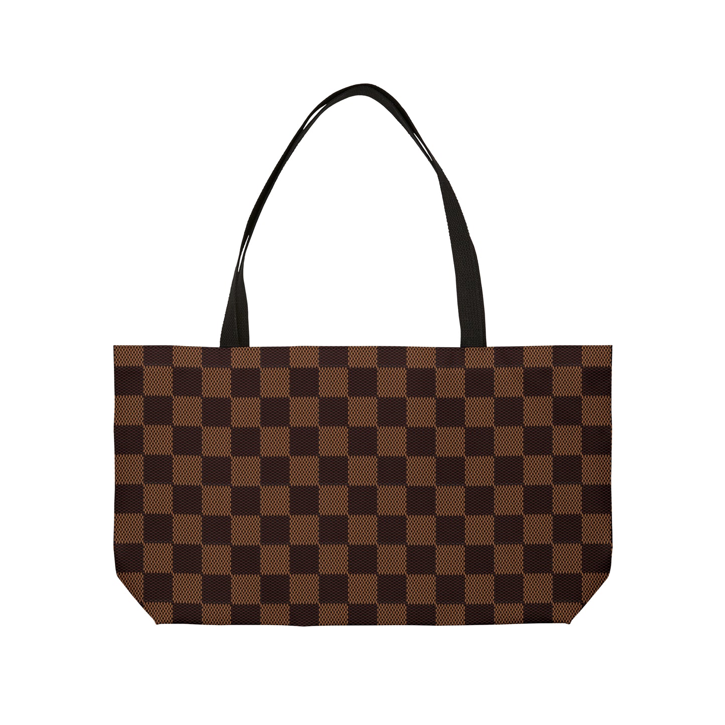 Mocha Bronze Checkerboard │ Weekender Tote Bag