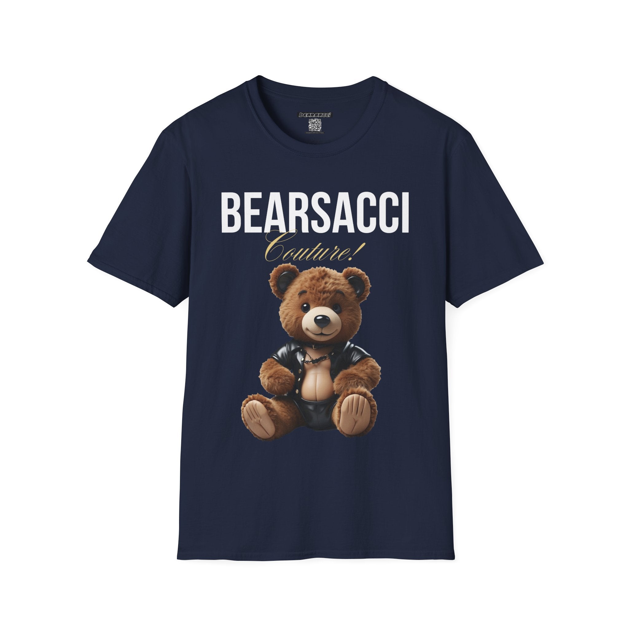 Fake Designer™: Leather Teddy Bear│ Softsyle T-shirt