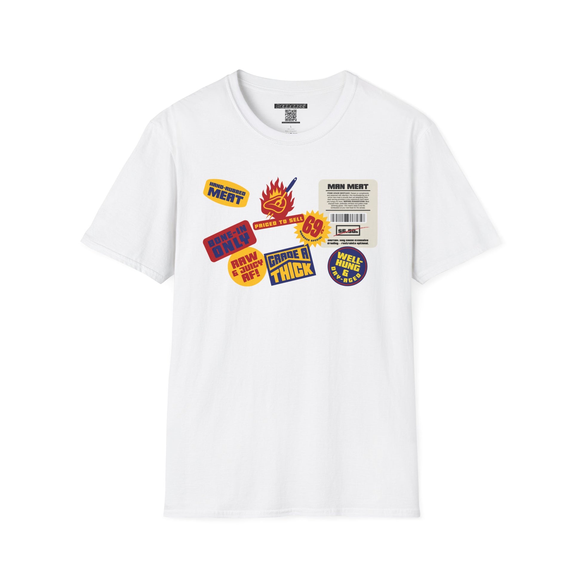 Bearmart®: Butcher Isle Meat Stickers (1950s Colorway) │Softsyle T-shirt