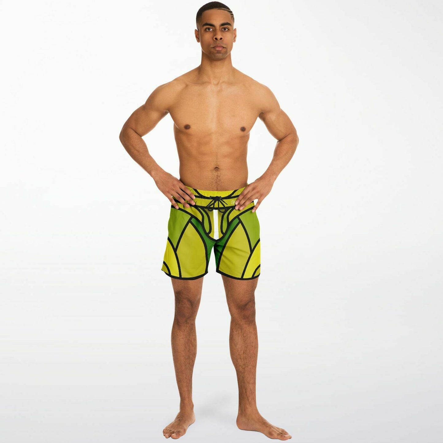 Zeus Riptide (Green) │ Trompe L'Oeil Swim Trunks