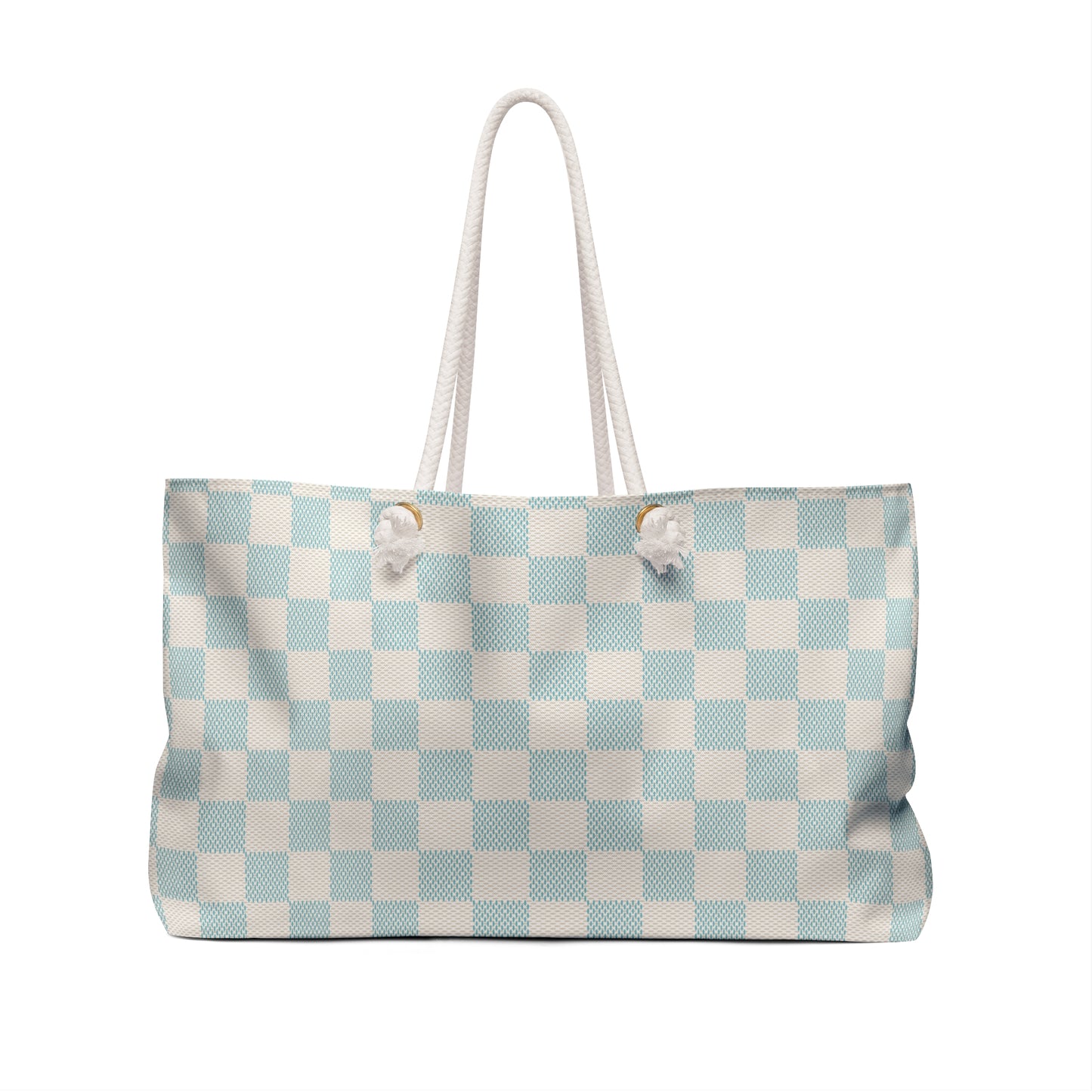 Bleu Marsh Checkerboard │ Weekender Bag (Rope Handle)