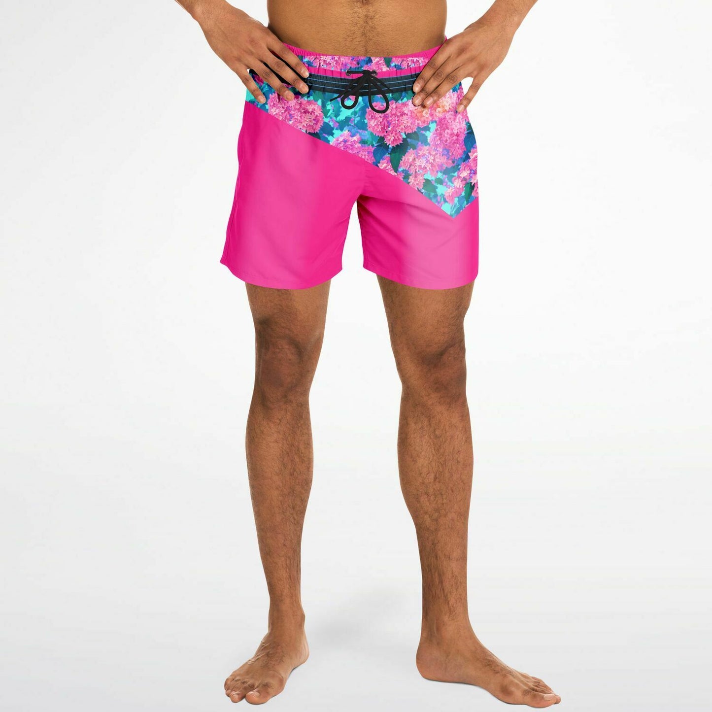 WYWH Chrysanthemum Shorts │ Trompe L'Oeil Swim Trunks